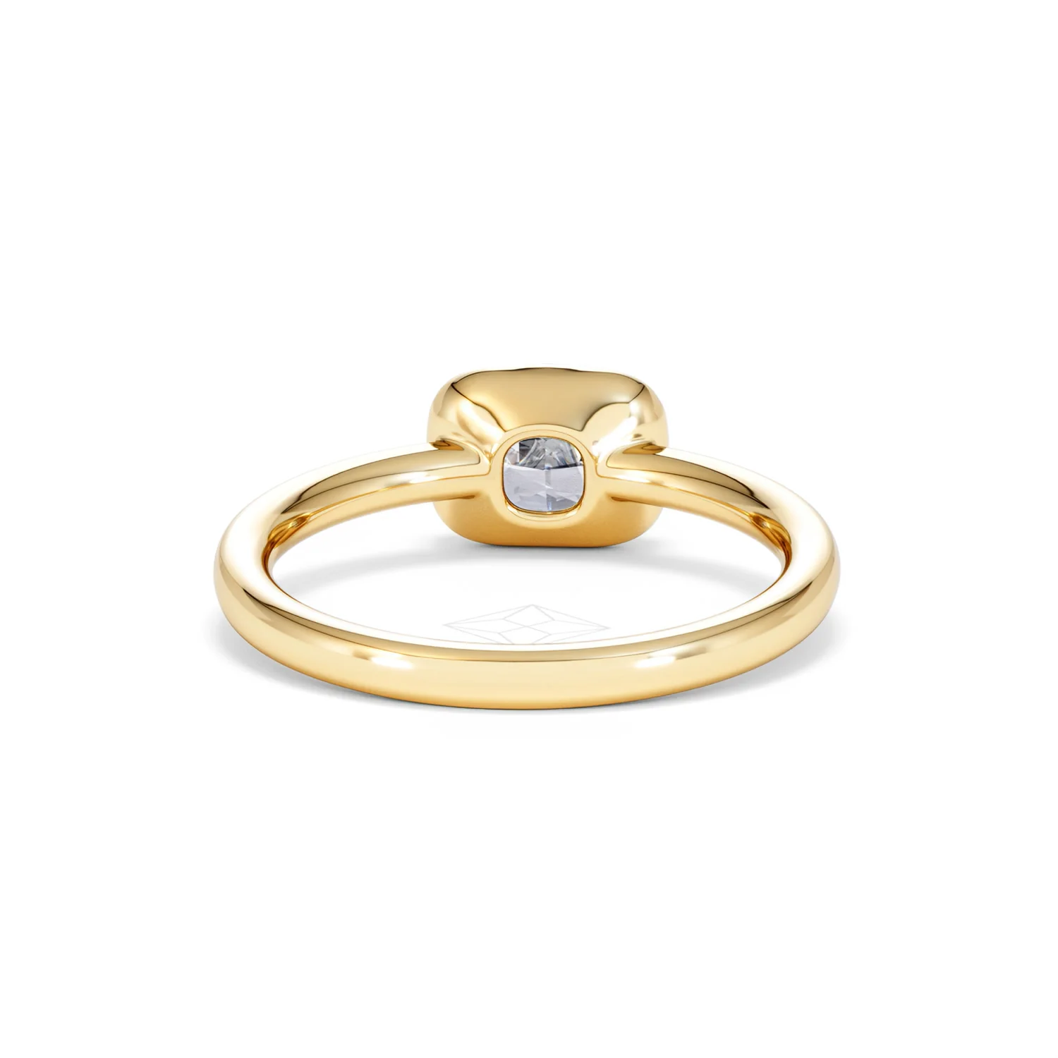 East West 1.00ct Elongated Cushion Cut Lab Diamond Solitaire Engagement Ring in 18K Yellow Gold - Image 46