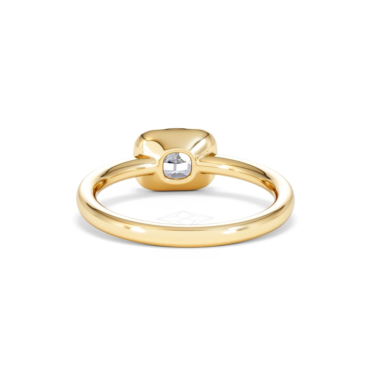 East West 1.00ct Elongated Cushion Cut Lab Diamond Solitaire Engagement Ring in 18K Yellow Gold - Image 48