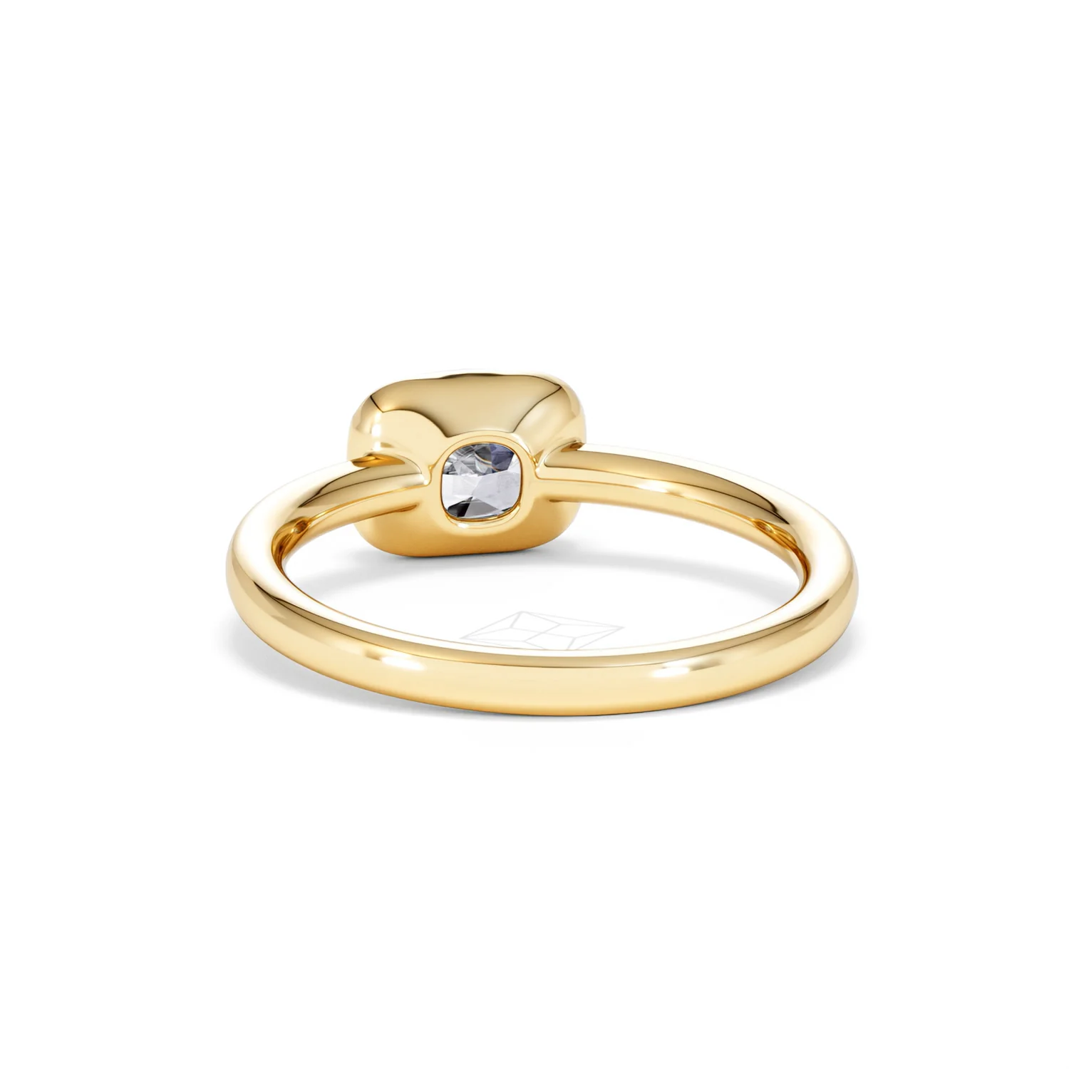 East West 1.00ct Elongated Cushion Cut Lab Diamond Solitaire Engagement Ring in 18K Yellow Gold - Image 50
