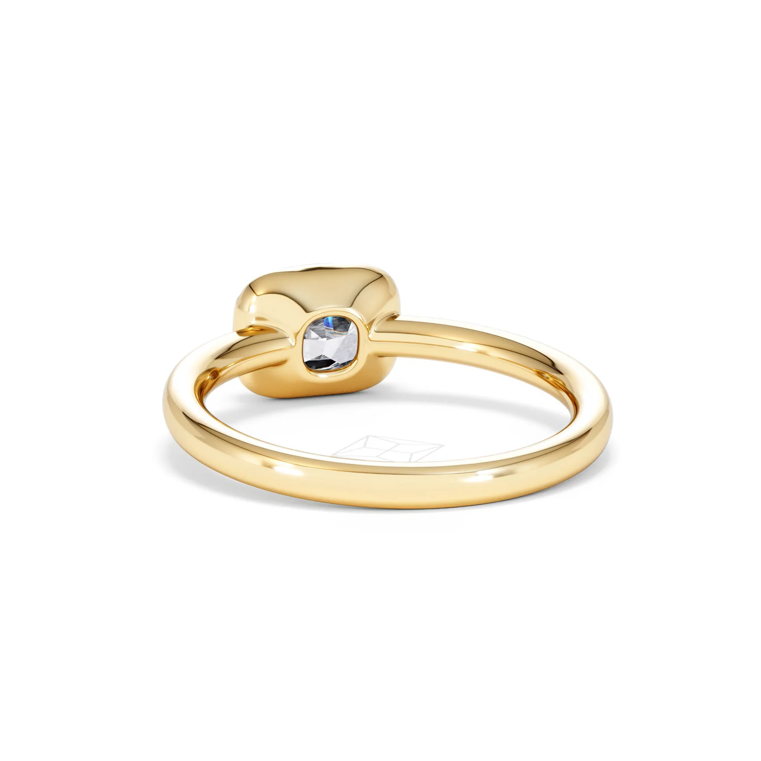 East West 1.00ct Elongated Cushion Cut Lab Diamond Solitaire Engagement Ring in 18K Yellow Gold - Image 51