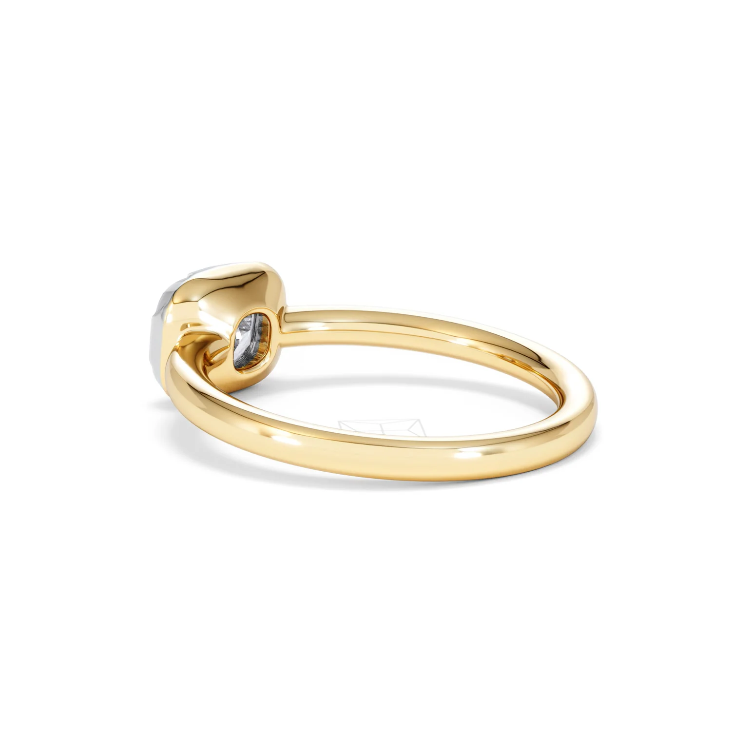 East West 1.00ct Elongated Cushion Cut Lab Diamond Solitaire Engagement Ring in 18K Yellow Gold - Image 58
