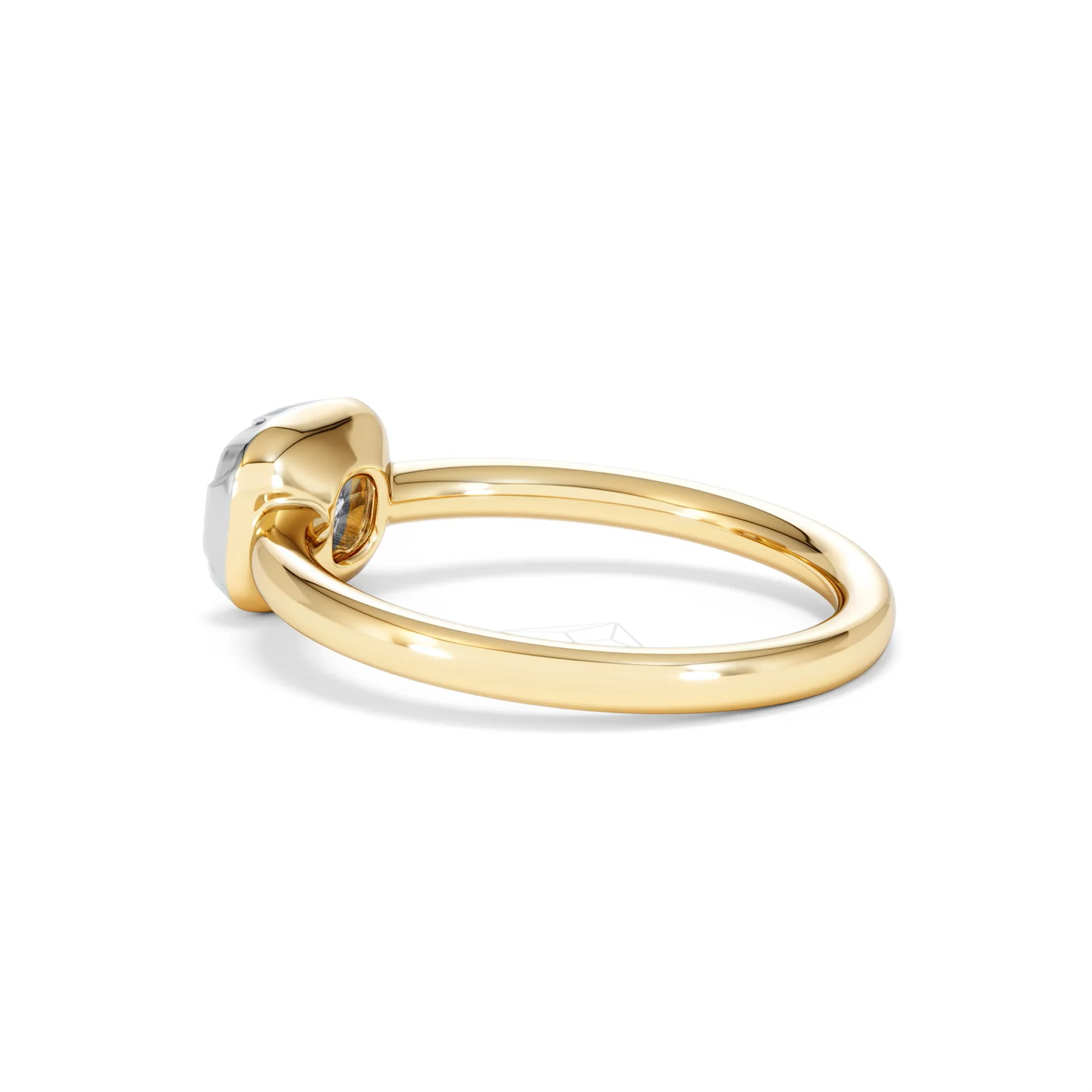 East West 1.00ct Elongated Cushion Cut Lab Diamond Solitaire Engagement Ring in 18K Yellow Gold - Image 60