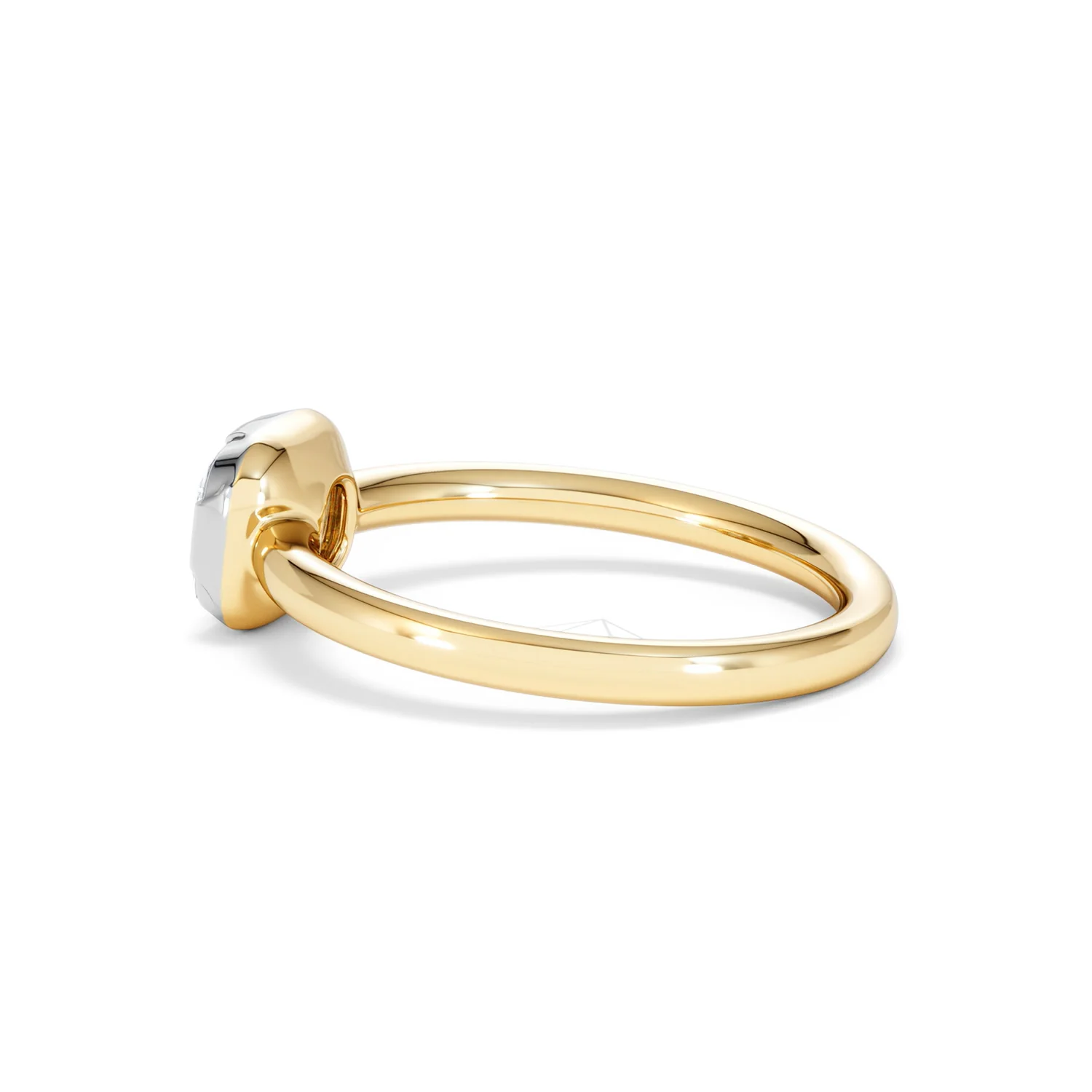 East West 1.00ct Elongated Cushion Cut Lab Diamond Solitaire Engagement Ring in 18K Yellow Gold - Image 63
