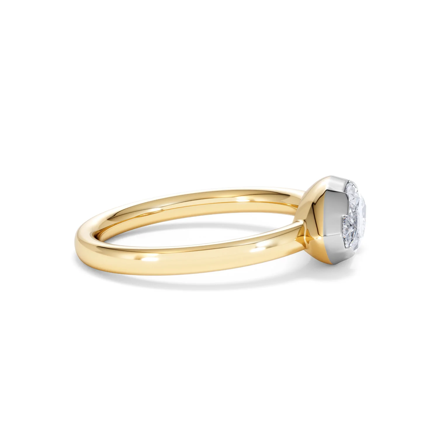 East West 1.00ct Marquise Cut Lab Diamond Solitaire Engagement Ring in 18K Yellow Gold - Image 25