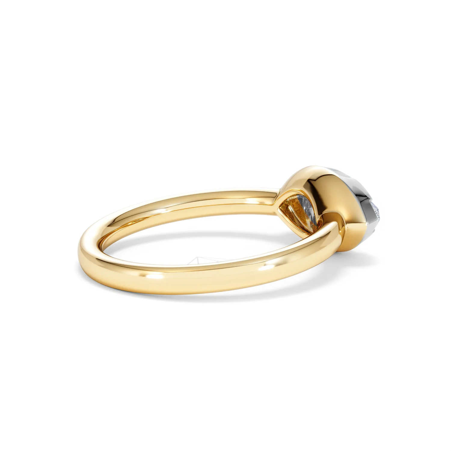 East West 1.00ct Marquise Cut Lab Diamond Solitaire Engagement Ring in 18K Yellow Gold - Image 33
