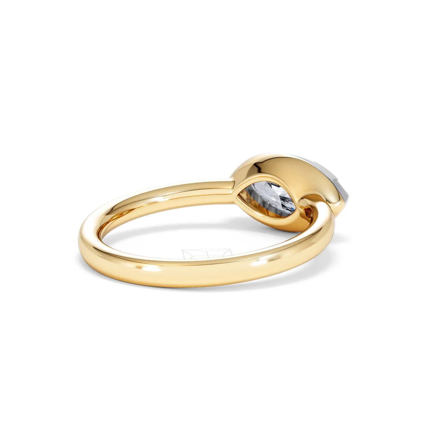 East West 1.00ct Marquise Cut Lab Diamond Solitaire Engagement Ring in 18K Yellow Gold - Image 38