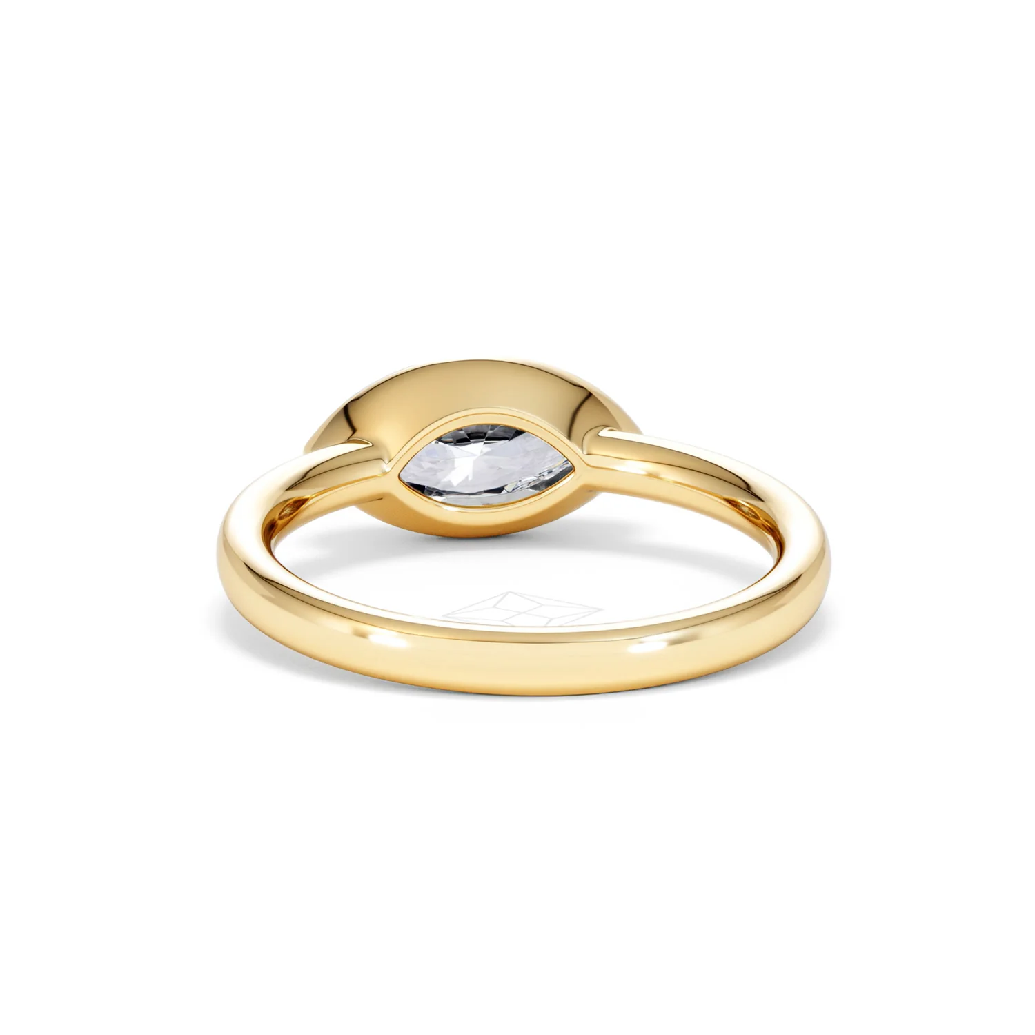 East West 1.00ct Marquise Cut Lab Diamond Solitaire Engagement Ring in 18K Yellow Gold - Image 49