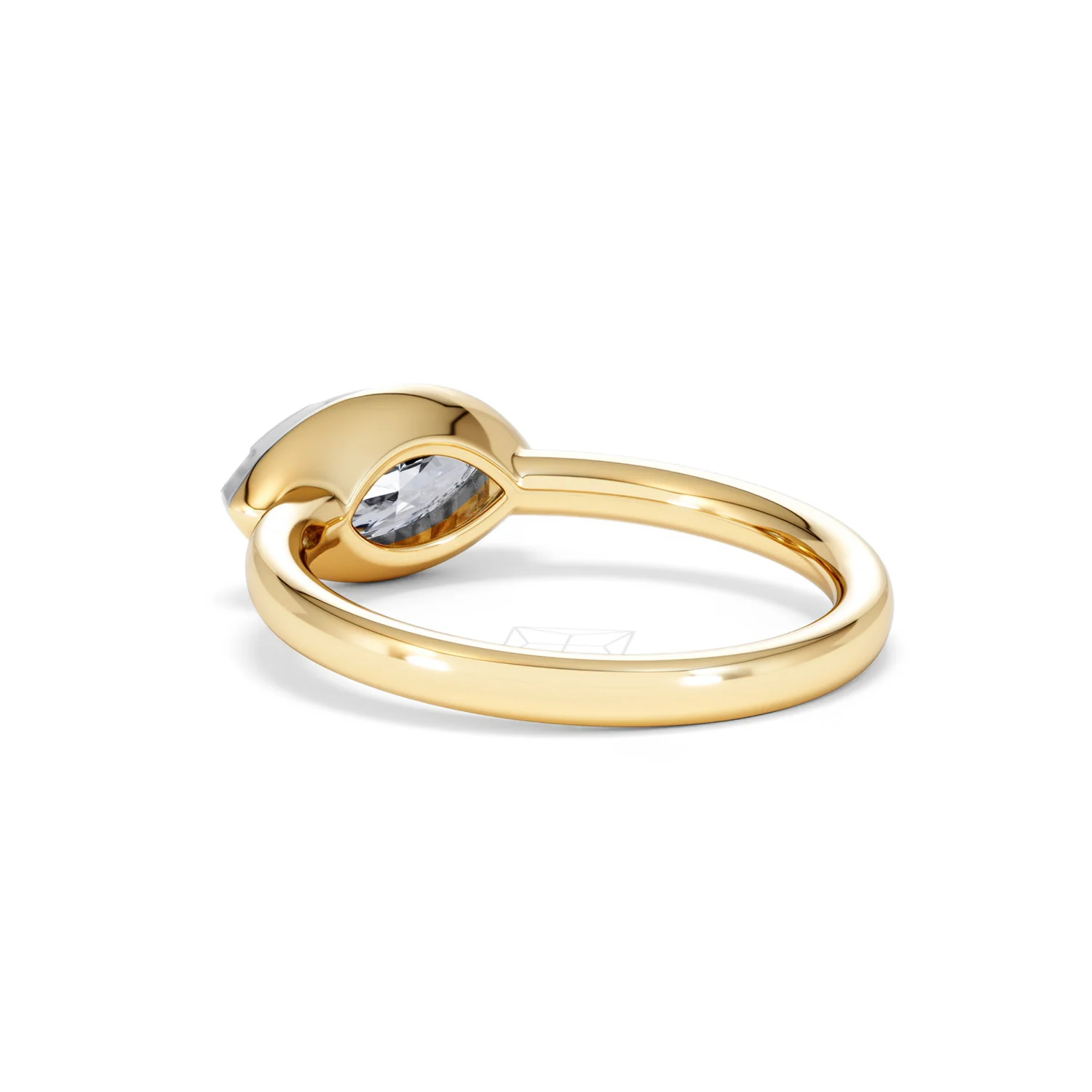 East West 1.00ct Marquise Cut Lab Diamond Solitaire Engagement Ring in 18K Yellow Gold - Image 55