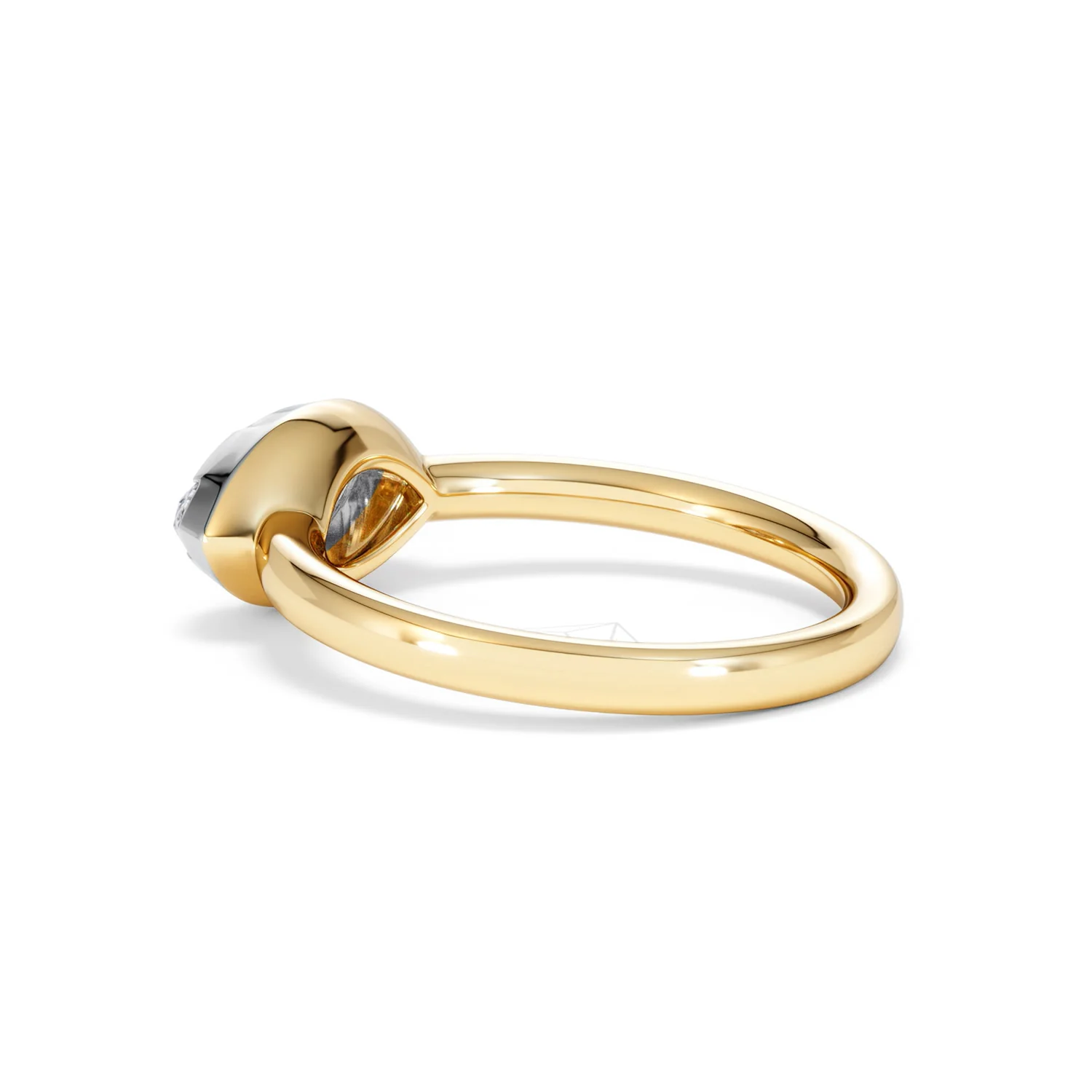 East West 1.00ct Marquise Cut Lab Diamond Solitaire Engagement Ring in 18K Yellow Gold - Image 60