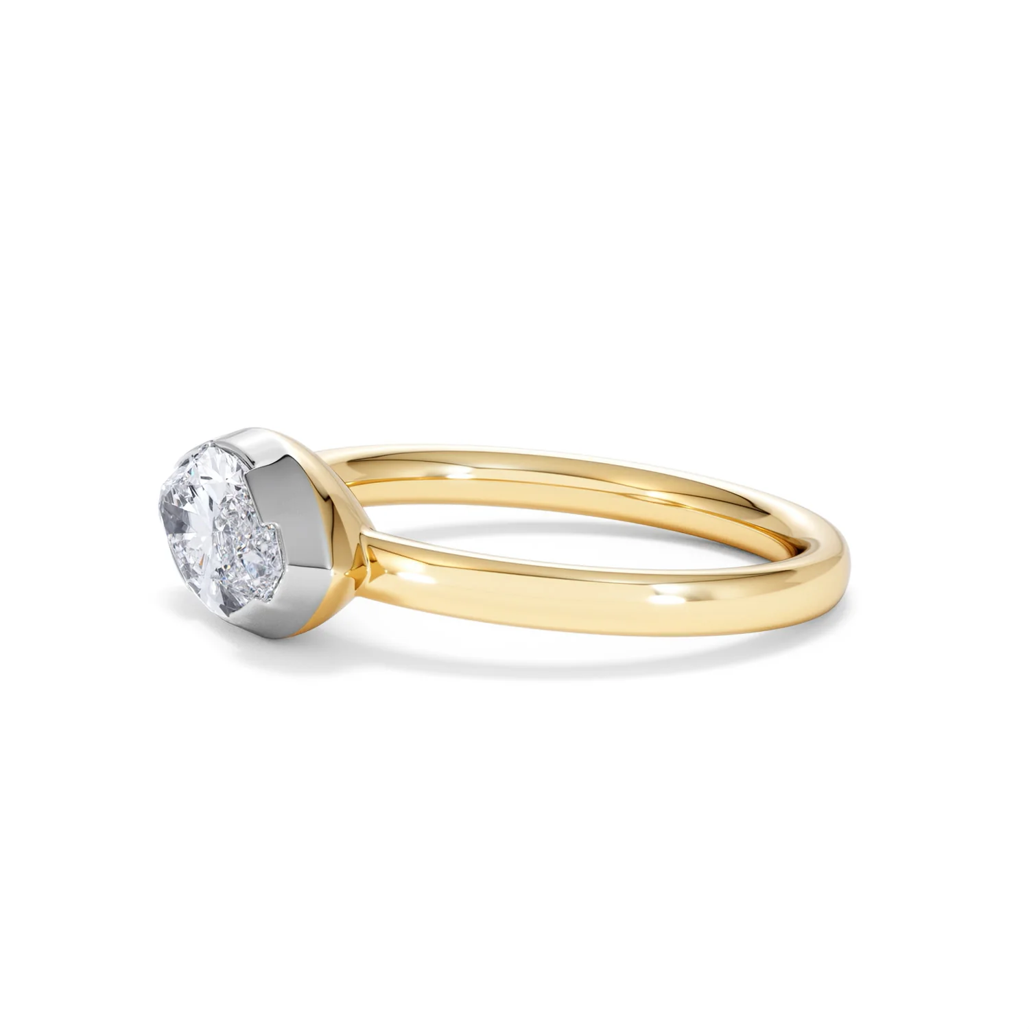 East West 1.00ct Marquise Cut Lab Diamond Solitaire Engagement Ring in 18K Yellow Gold - Image 72