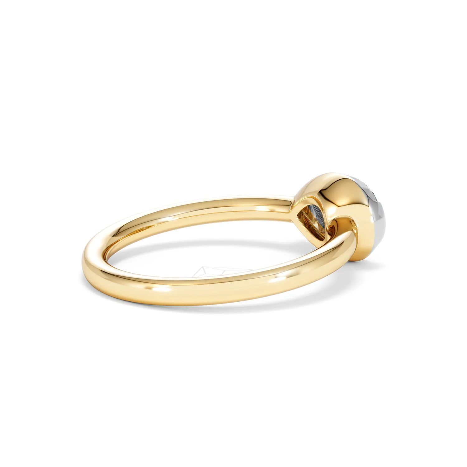 East West 1.00ct Pear Cut Lab Diamond Solitaire Engagement Ring in 18K Yellow Gold - Image 34