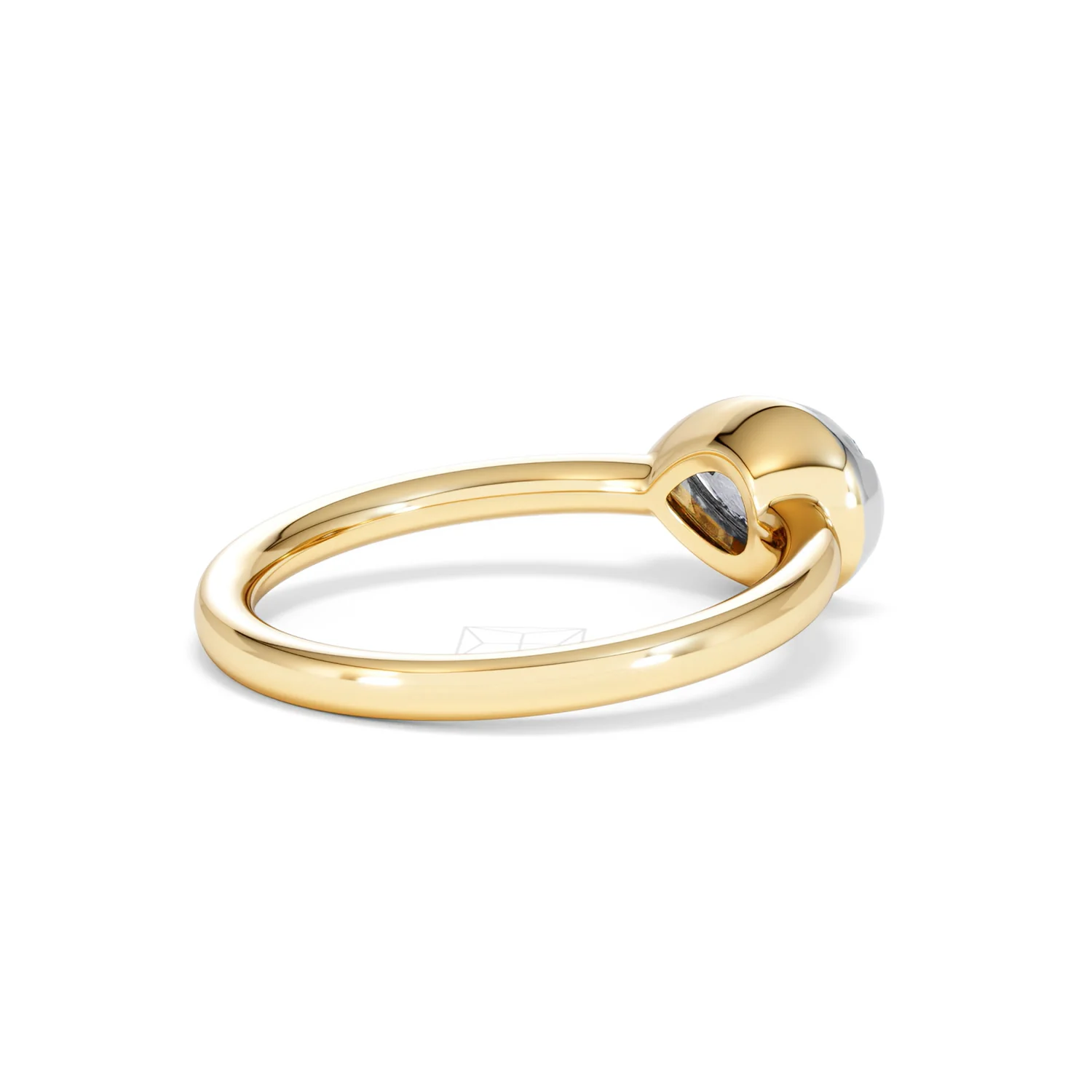 East West 1.00ct Pear Cut Lab Diamond Solitaire Engagement Ring in 18K Yellow Gold - Image 36