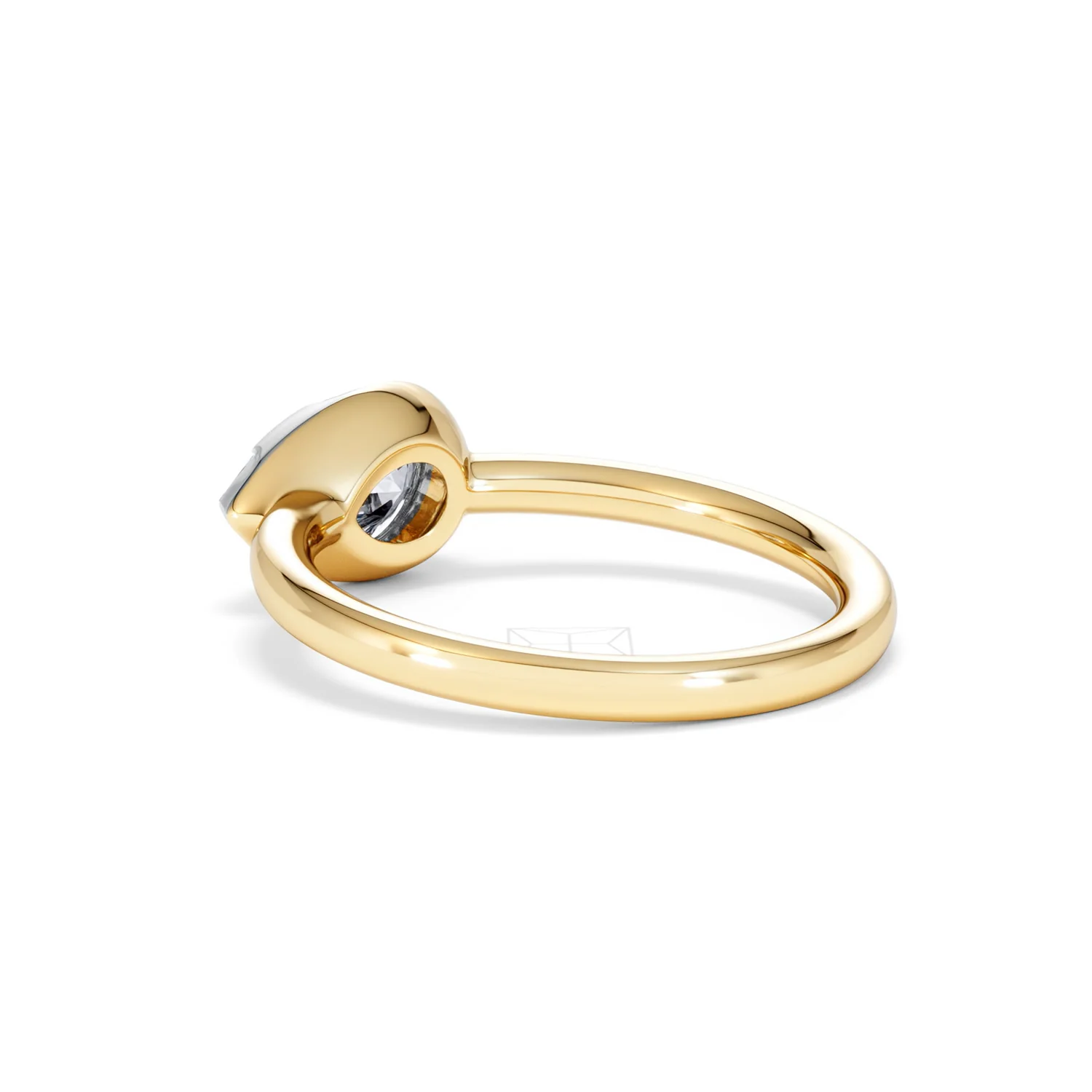 East West 1.00ct Pear Cut Lab Diamond Solitaire Engagement Ring in 18K Yellow Gold - Image 57