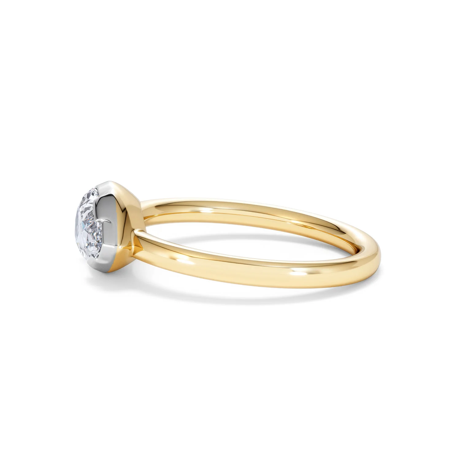 East West 1.00ct Pear Cut Lab Diamond Solitaire Engagement Ring in 18K Yellow Gold - Image 69