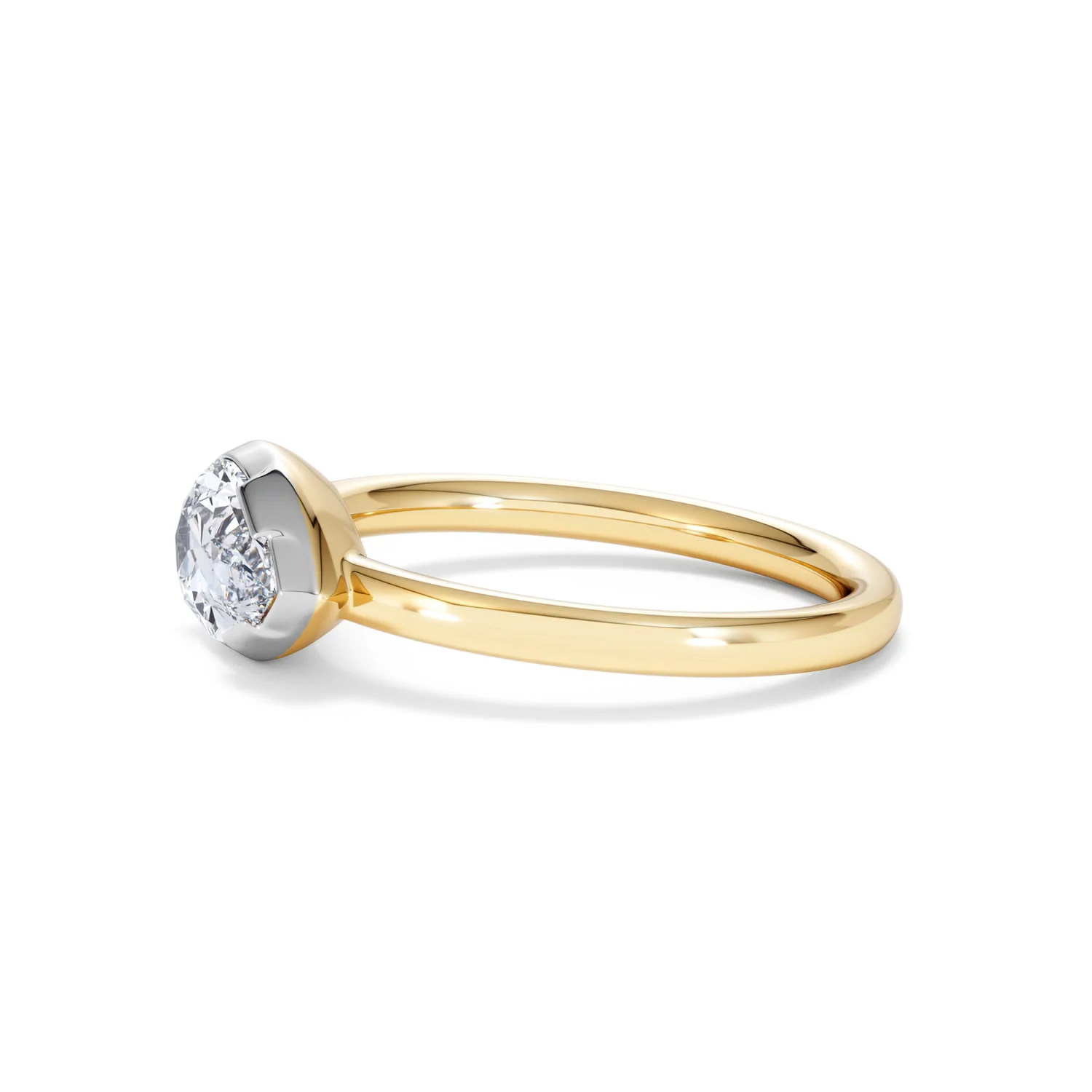 East West 1.00ct Pear Cut Lab Diamond Solitaire Engagement Ring in 18K Yellow Gold - Image 71