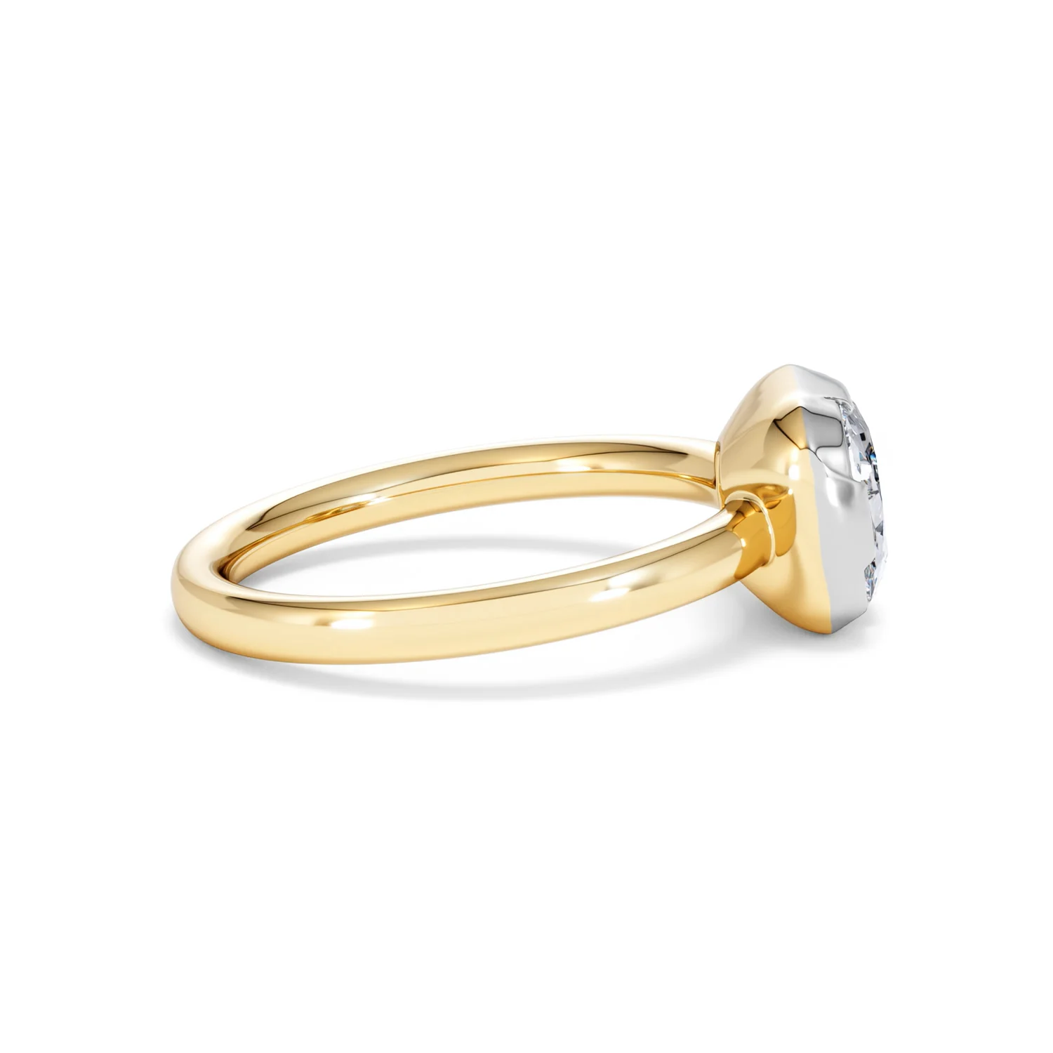 East West 2.00ct Elongated Cushion Cut Lab Diamond Solitaire Engagement Ring in 18K Yellow Gold - Image 29