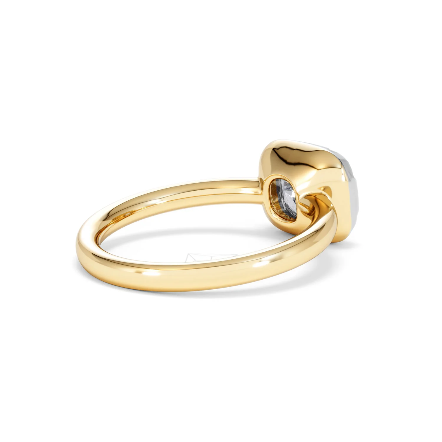East West 2.00ct Elongated Cushion Cut Lab Diamond Solitaire Engagement Ring in 18K Yellow Gold - Image 38
