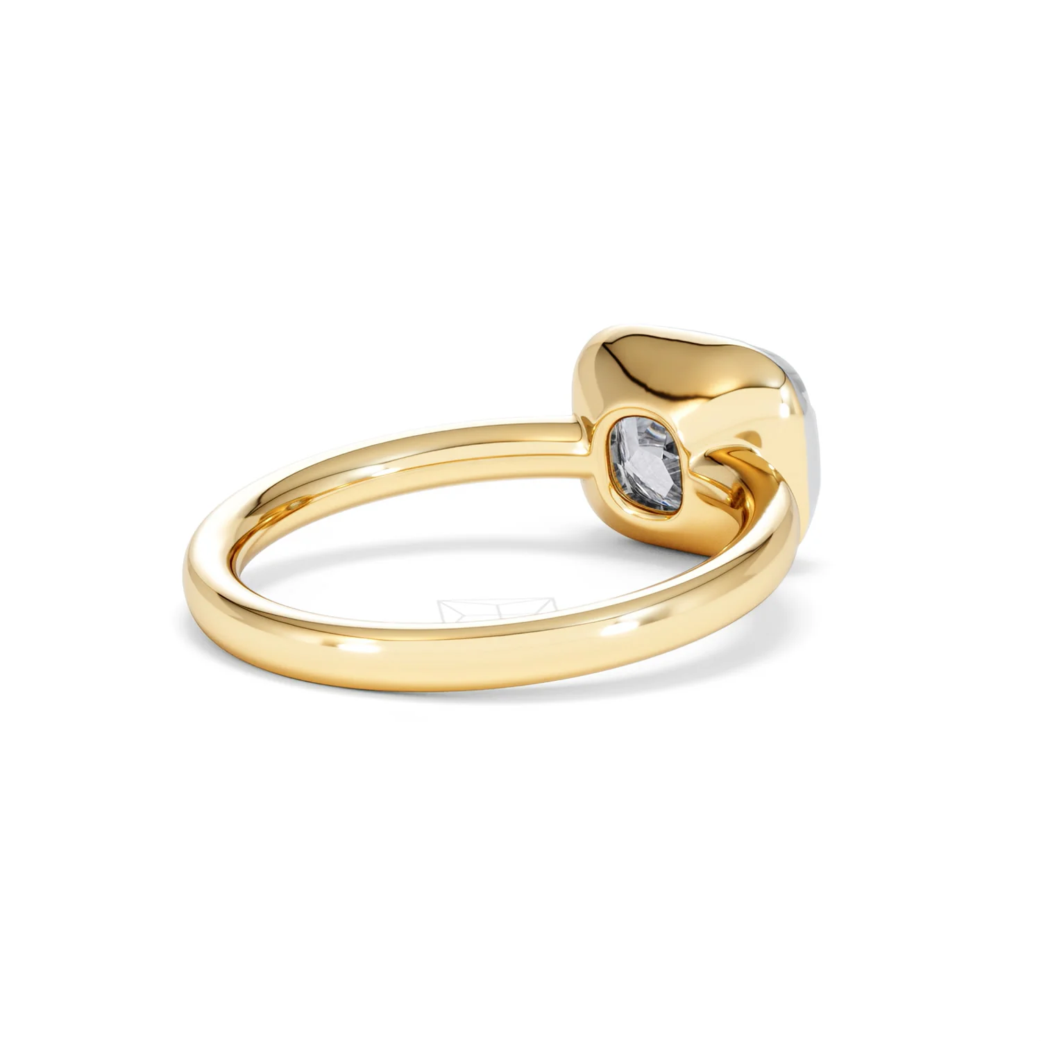East West 2.00ct Elongated Cushion Cut Lab Diamond Solitaire Engagement Ring in 18K Yellow Gold - Image 40
