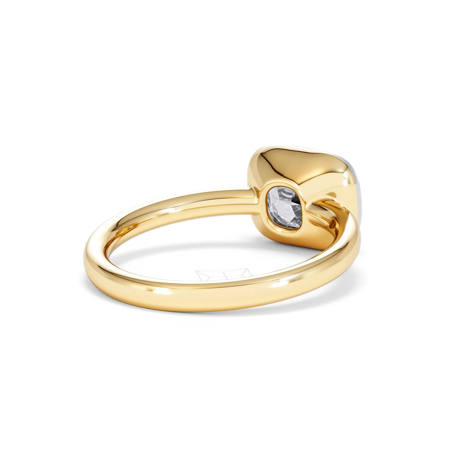 East West 2.00ct Elongated Cushion Cut Lab Diamond Solitaire Engagement Ring in 18K Yellow Gold - Image 41