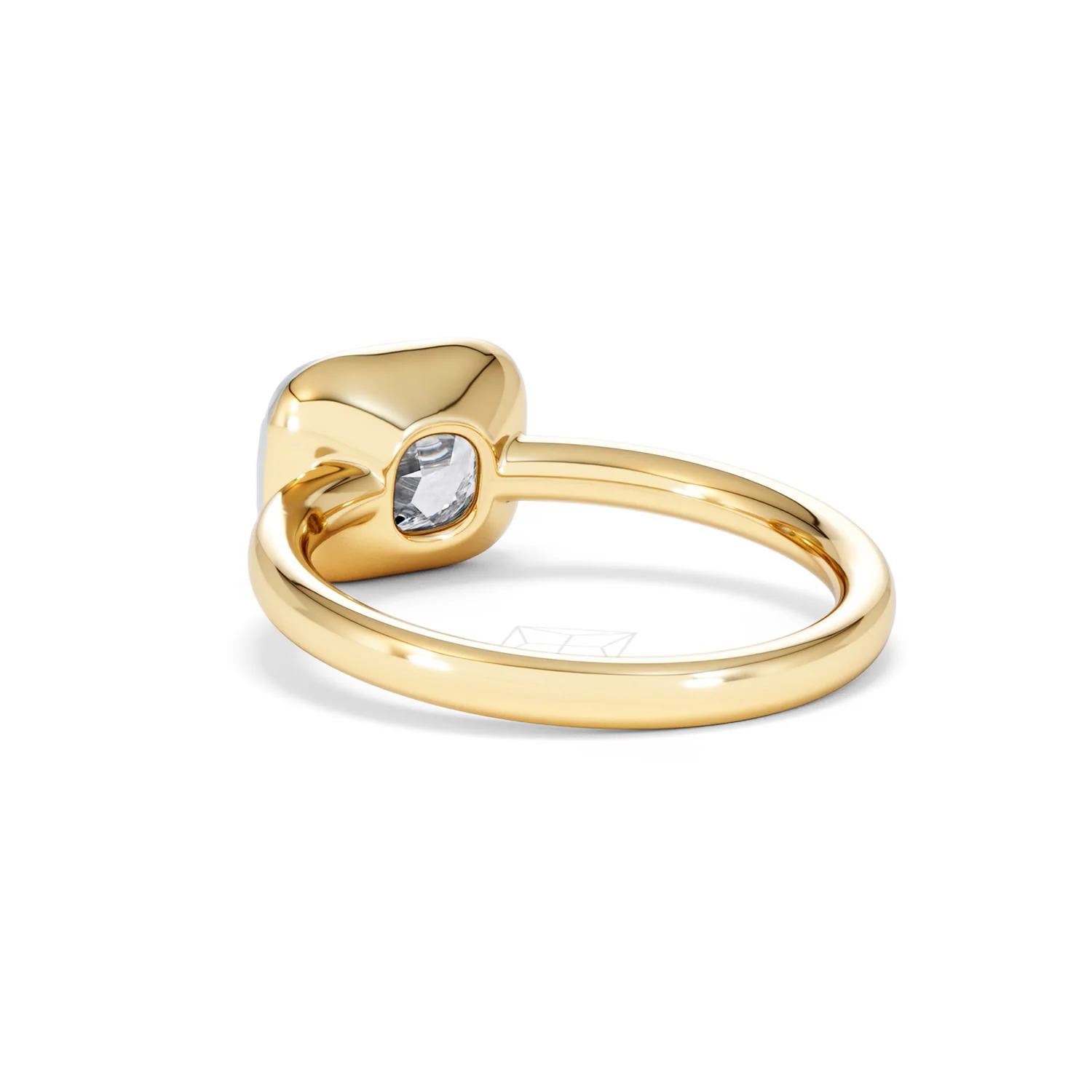 East West 2.00ct Elongated Cushion Cut Lab Diamond Solitaire Engagement Ring in 18K Yellow Gold - Image 56