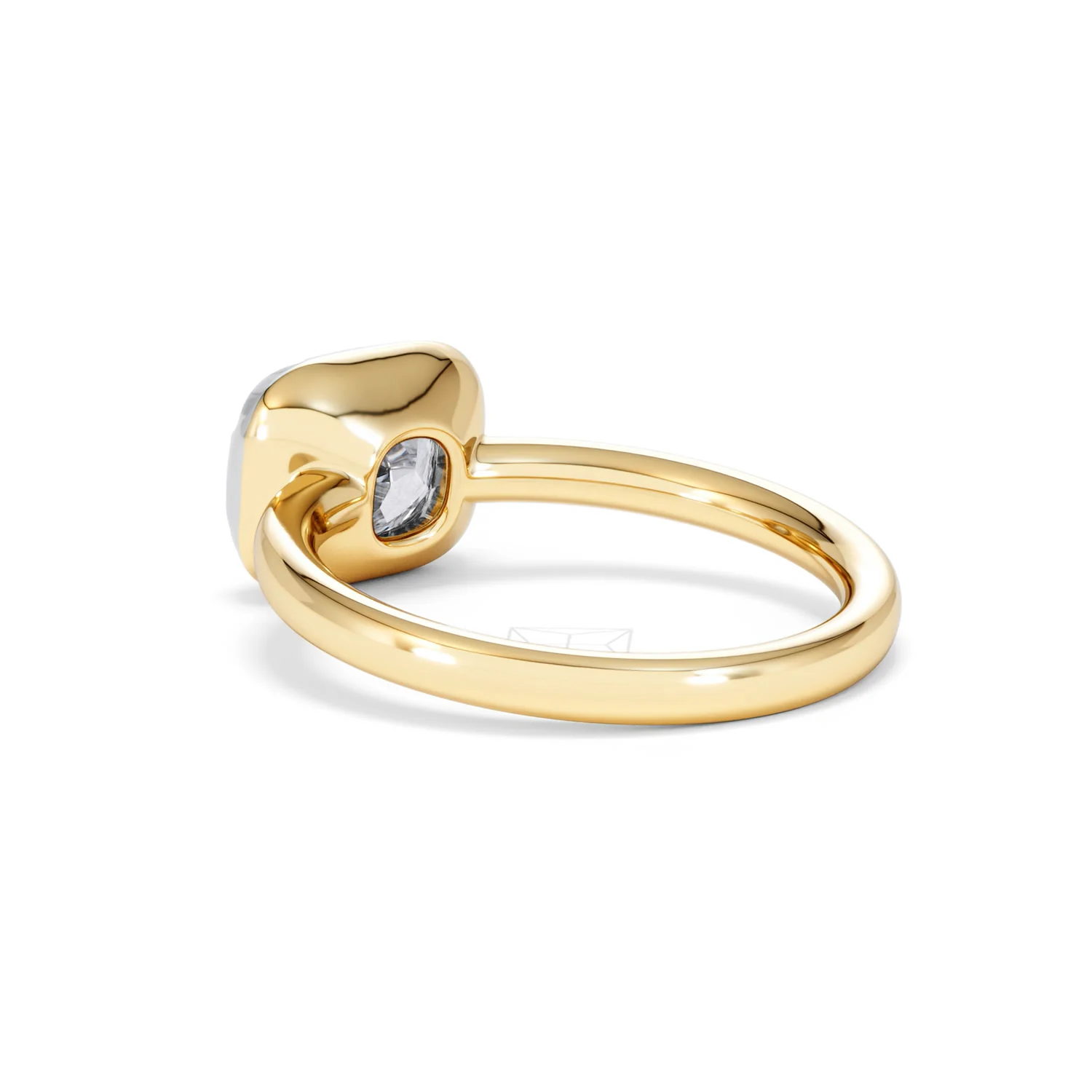 East West 2.00ct Elongated Cushion Cut Lab Diamond Solitaire Engagement Ring in 18K Yellow Gold - Image 58