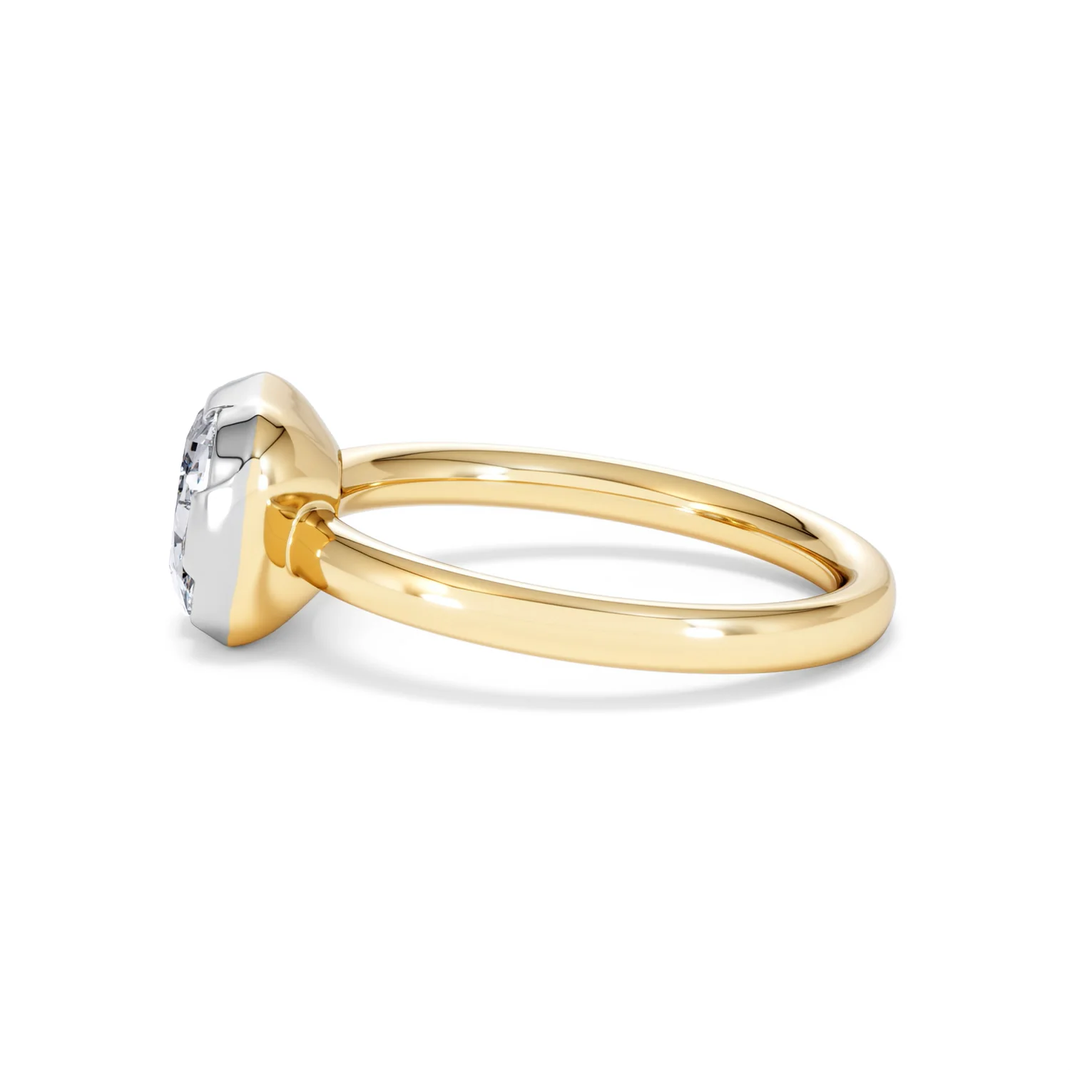 East West 2.00ct Elongated Cushion Cut Lab Diamond Solitaire Engagement Ring in 18K Yellow Gold - Image 69