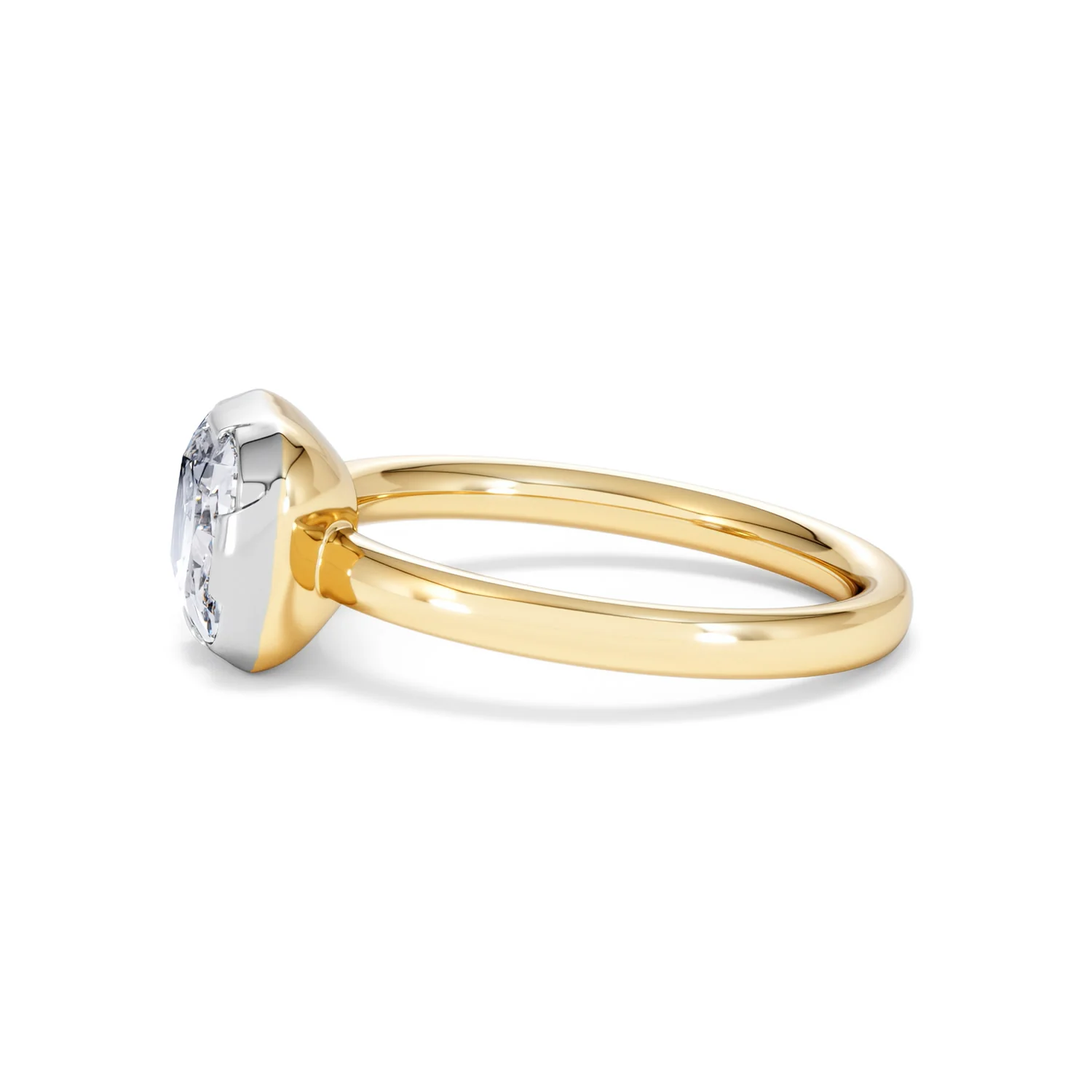 East West 2.00ct Elongated Cushion Cut Lab Diamond Solitaire Engagement Ring in 18K Yellow Gold - Image 71