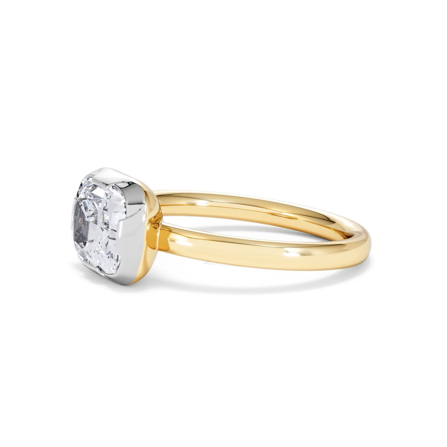 East West 2.00ct Elongated Cushion Cut Lab Diamond Solitaire Engagement Ring in 18K Yellow Gold - Image 75