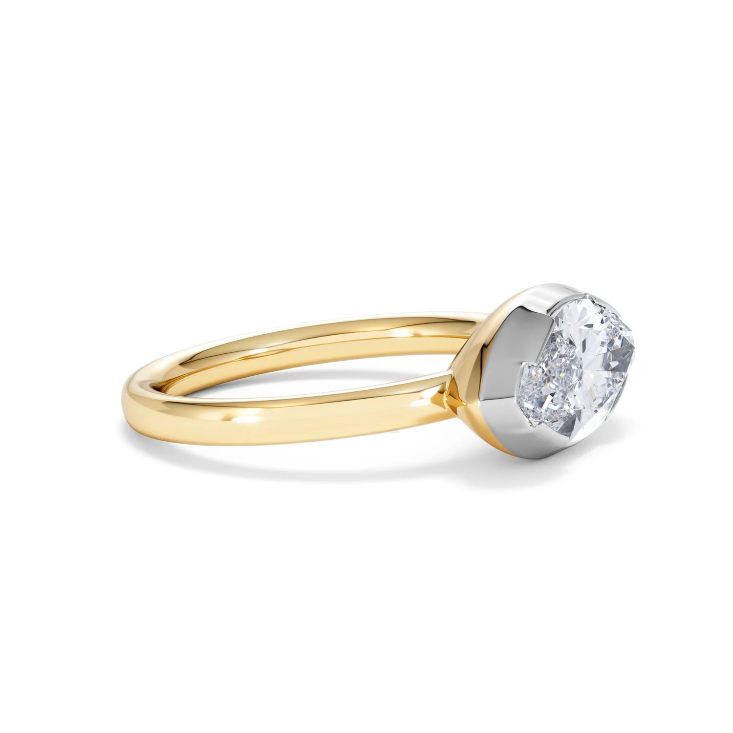 East West 2.00ct Marquise Cut Lab Diamond Solitaire Engagement Ring in 18K Yellow Gold - Image 23