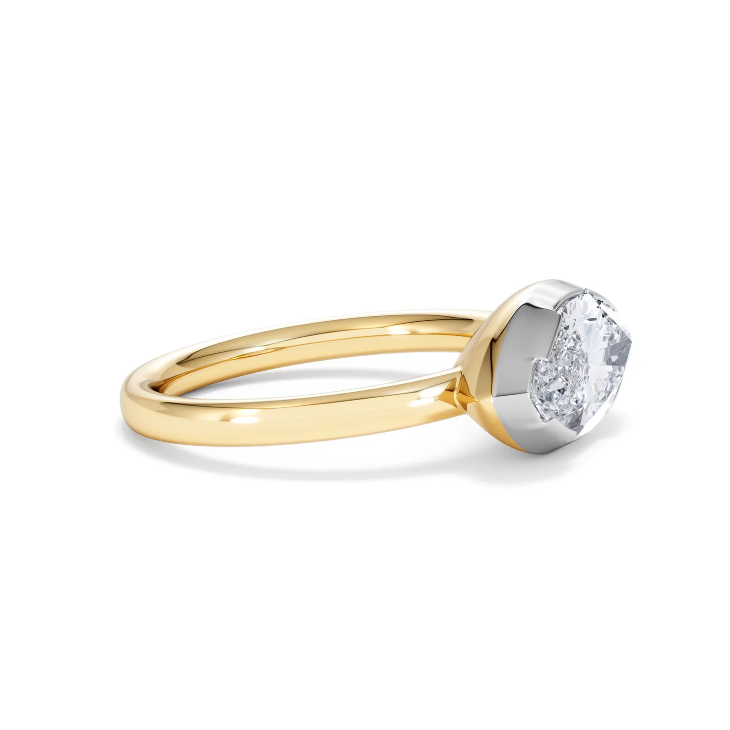 East West 2.00ct Marquise Cut Lab Diamond Solitaire Engagement Ring in 18K Yellow Gold - Image 24