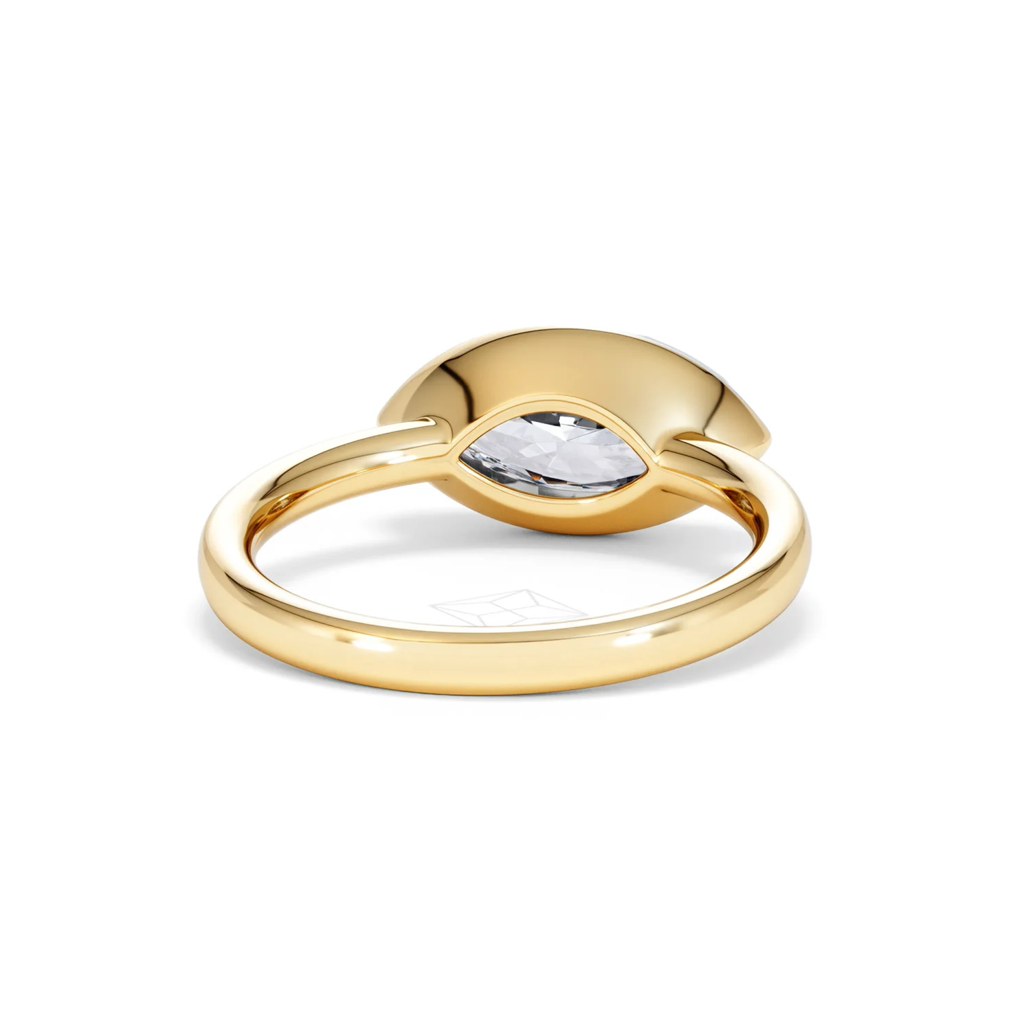 East West 2.00ct Marquise Cut Lab Diamond Solitaire Engagement Ring in 18K Yellow Gold - Image 46
