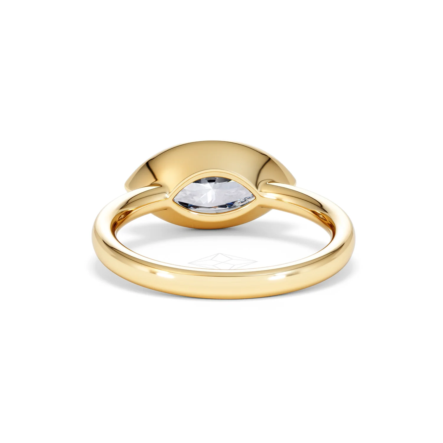 East West 2.00ct Marquise Cut Lab Diamond Solitaire Engagement Ring in 18K Yellow Gold - Image 50