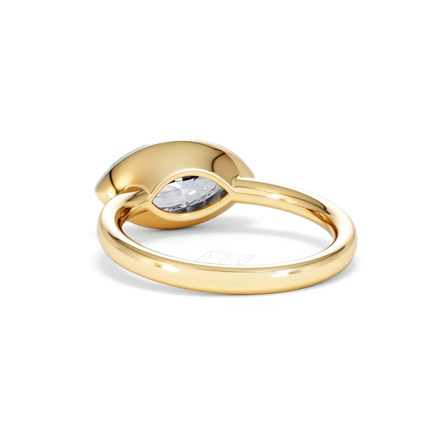 East West 2.00ct Marquise Cut Lab Diamond Solitaire Engagement Ring in 18K Yellow Gold - Image 54