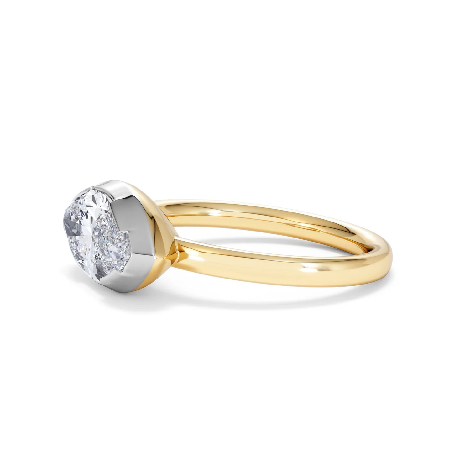 East West 2.00ct Marquise Cut Lab Diamond Solitaire Engagement Ring in 18K Yellow Gold - Image 74