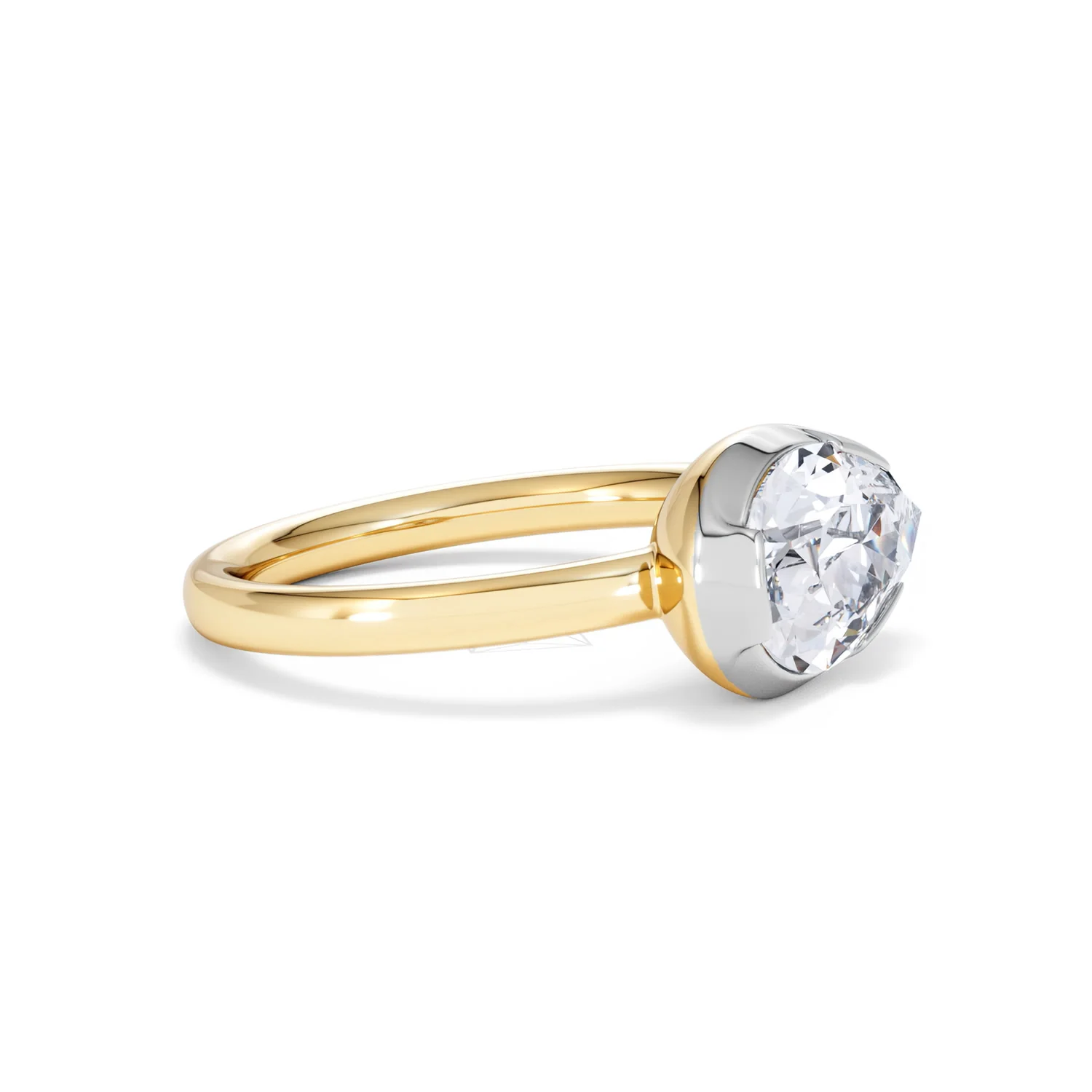 East West 2.00ct Pear Cut Lab Diamond Solitaire Engagement Ring in 18K Yellow Gold - Image 22
