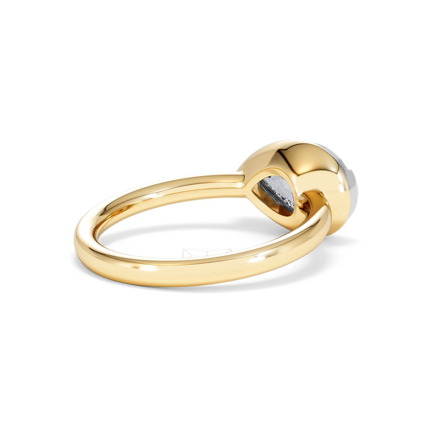 East West 2.00ct Pear Cut Lab Diamond Solitaire Engagement Ring in 18K Yellow Gold - Image 39