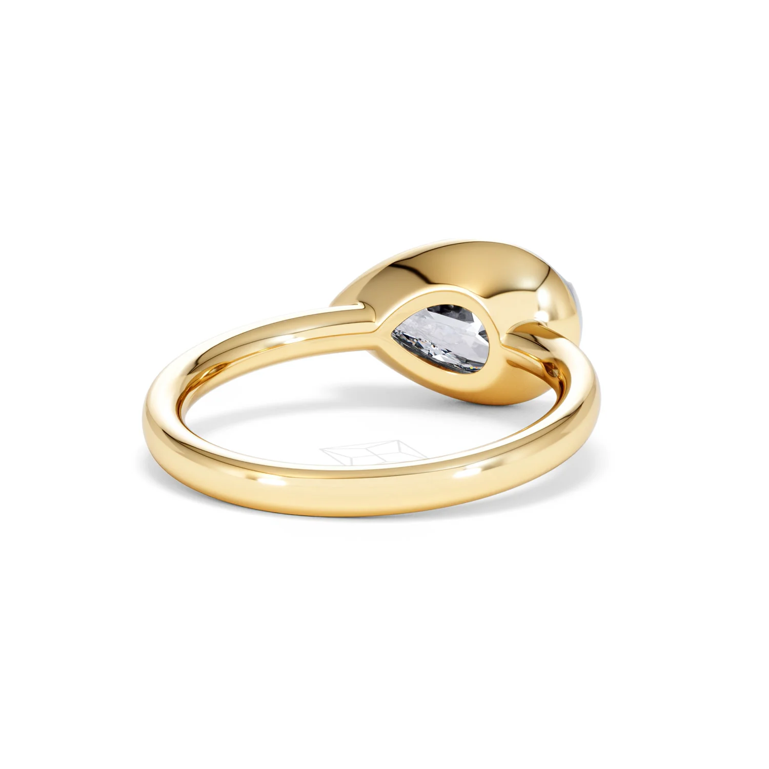 East West 2.00ct Pear Cut Lab Diamond Solitaire Engagement Ring in 18K Yellow Gold - Image 44