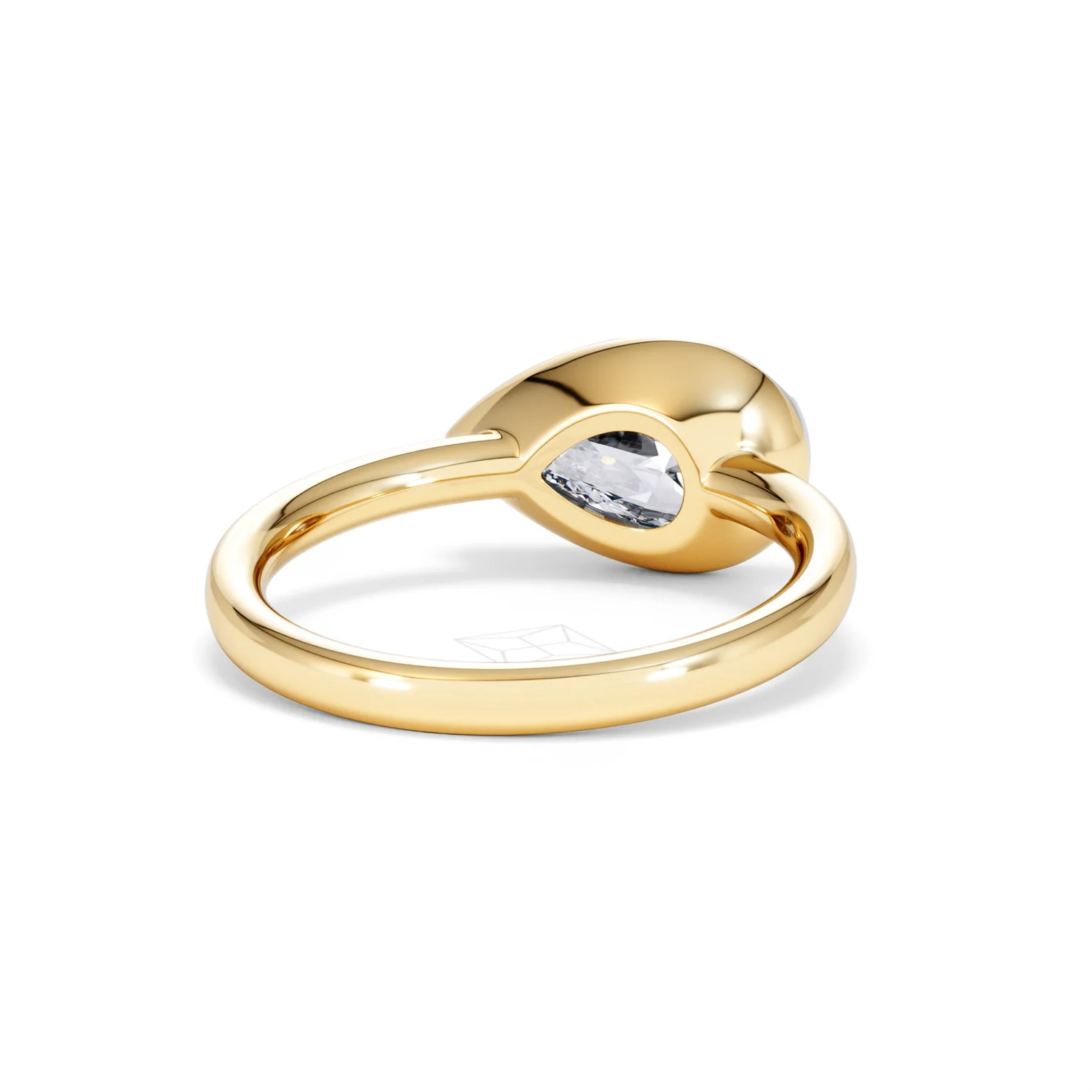 East West 2.00ct Pear Cut Lab Diamond Solitaire Engagement Ring in 18K Yellow Gold - Image 45