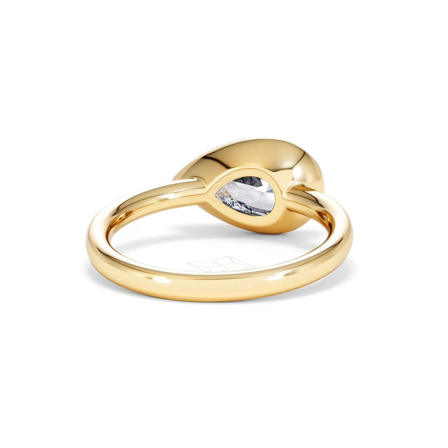 East West 2.00ct Pear Cut Lab Diamond Solitaire Engagement Ring in 18K Yellow Gold - Image 46
