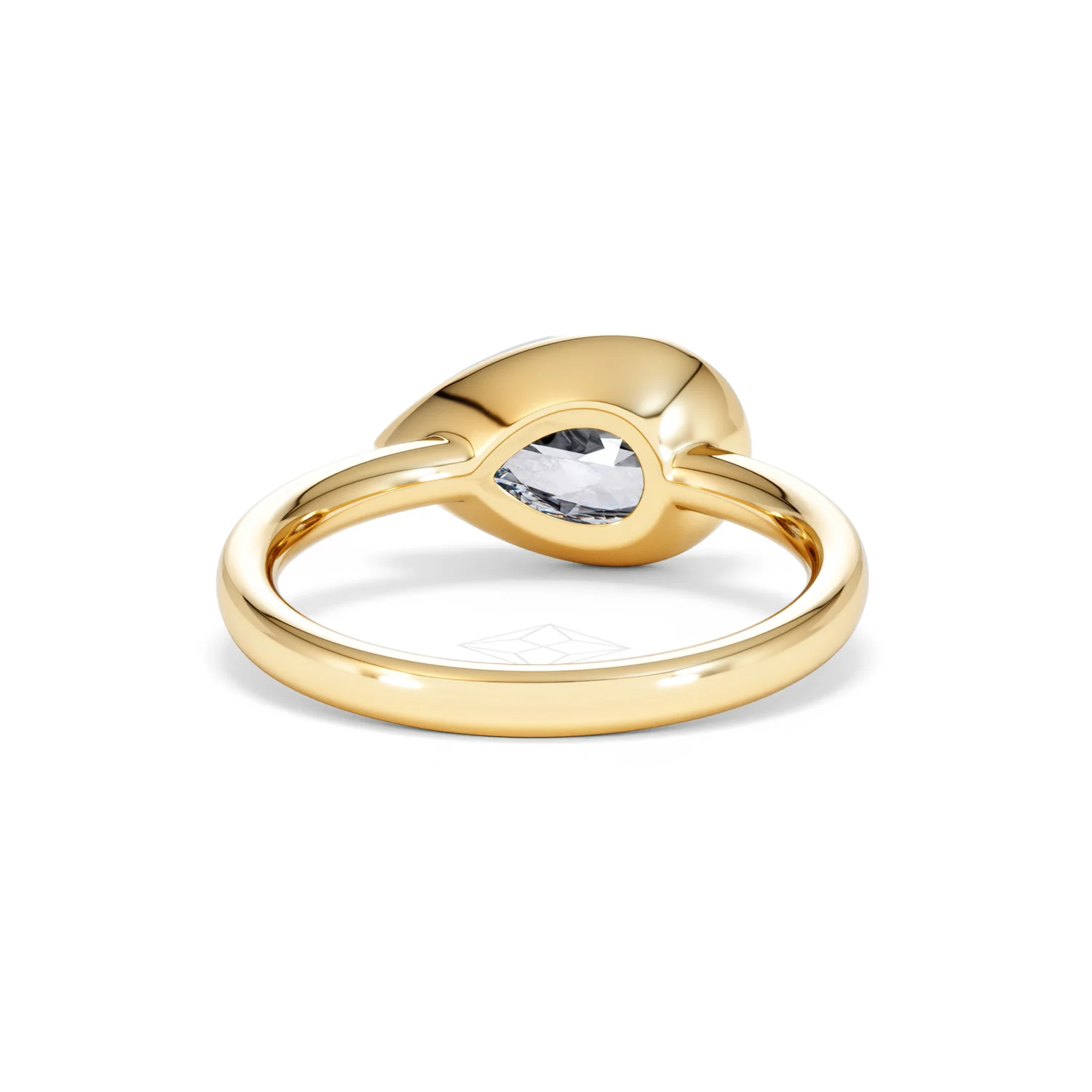 East West 2.00ct Pear Cut Lab Diamond Solitaire Engagement Ring in 18K Yellow Gold - Image 48