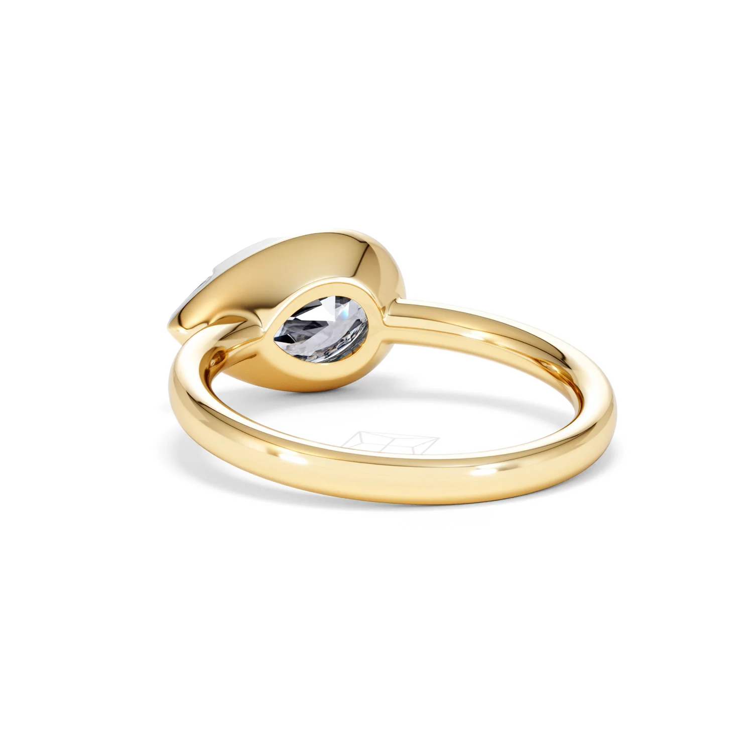 East West 2.00ct Pear Cut Lab Diamond Solitaire Engagement Ring in 18K Yellow Gold - Image 55