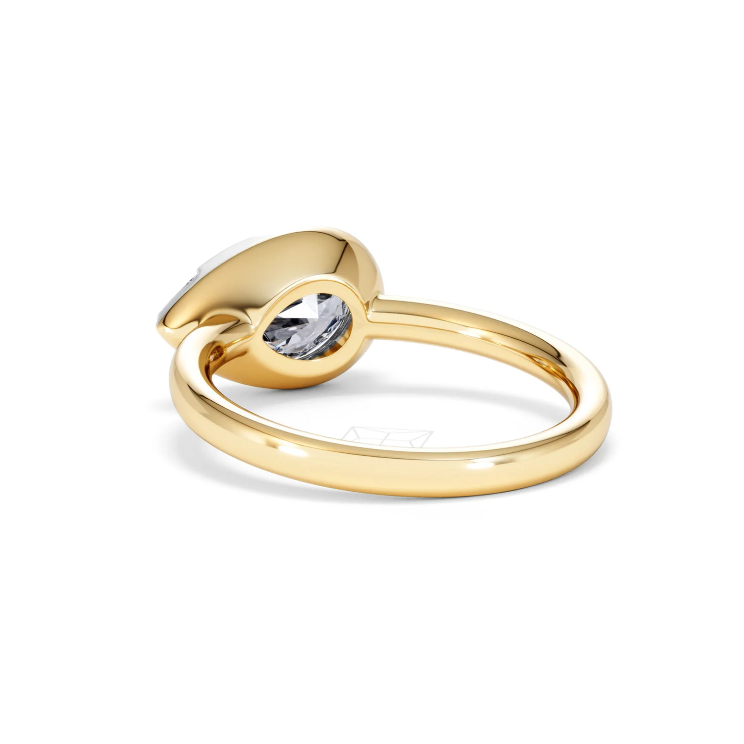 East West 2.00ct Pear Cut Lab Diamond Solitaire Engagement Ring in 18K Yellow Gold - Image 56
