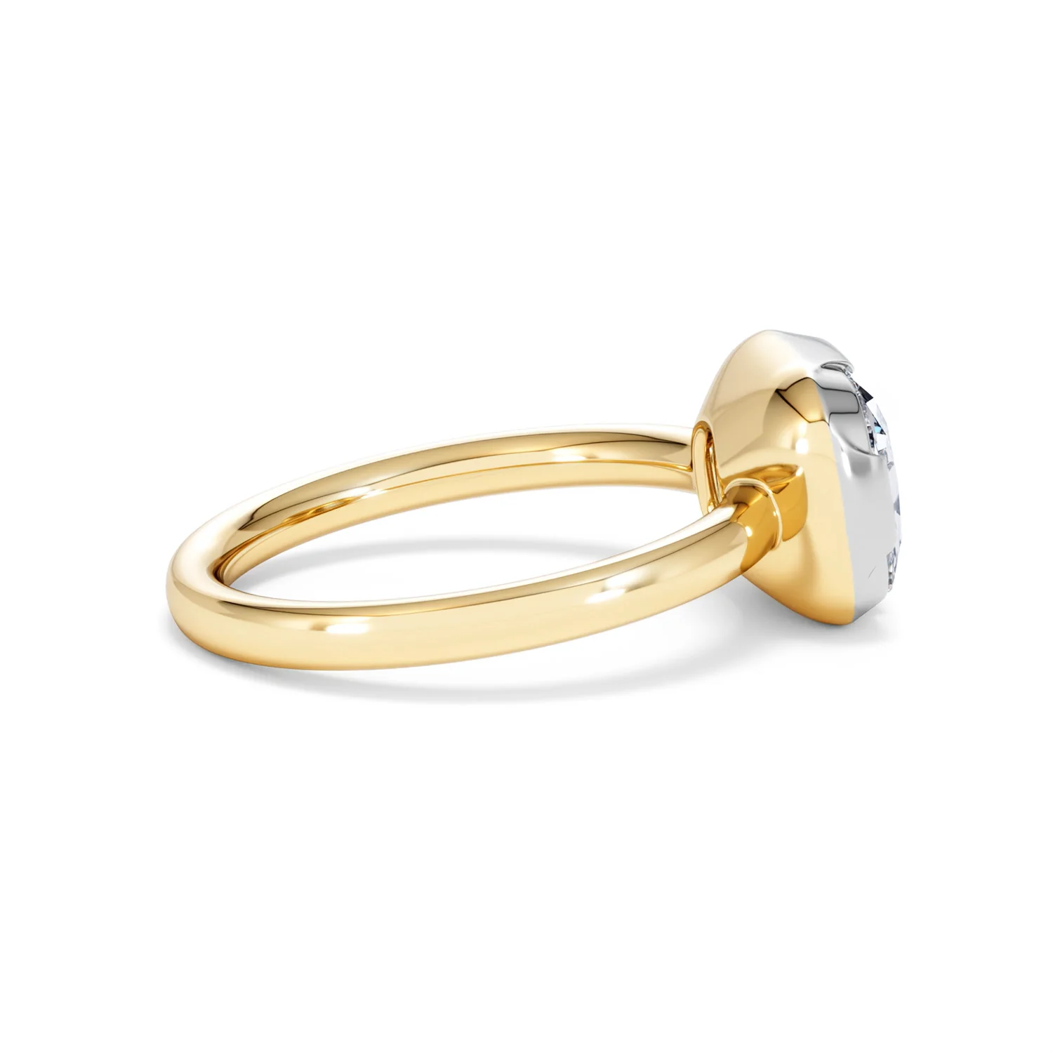 East West 3.00ct Elongated Cushion Cut Lab Diamond Solitaire Engagement Ring in 18K Yellow Gold - Image 29