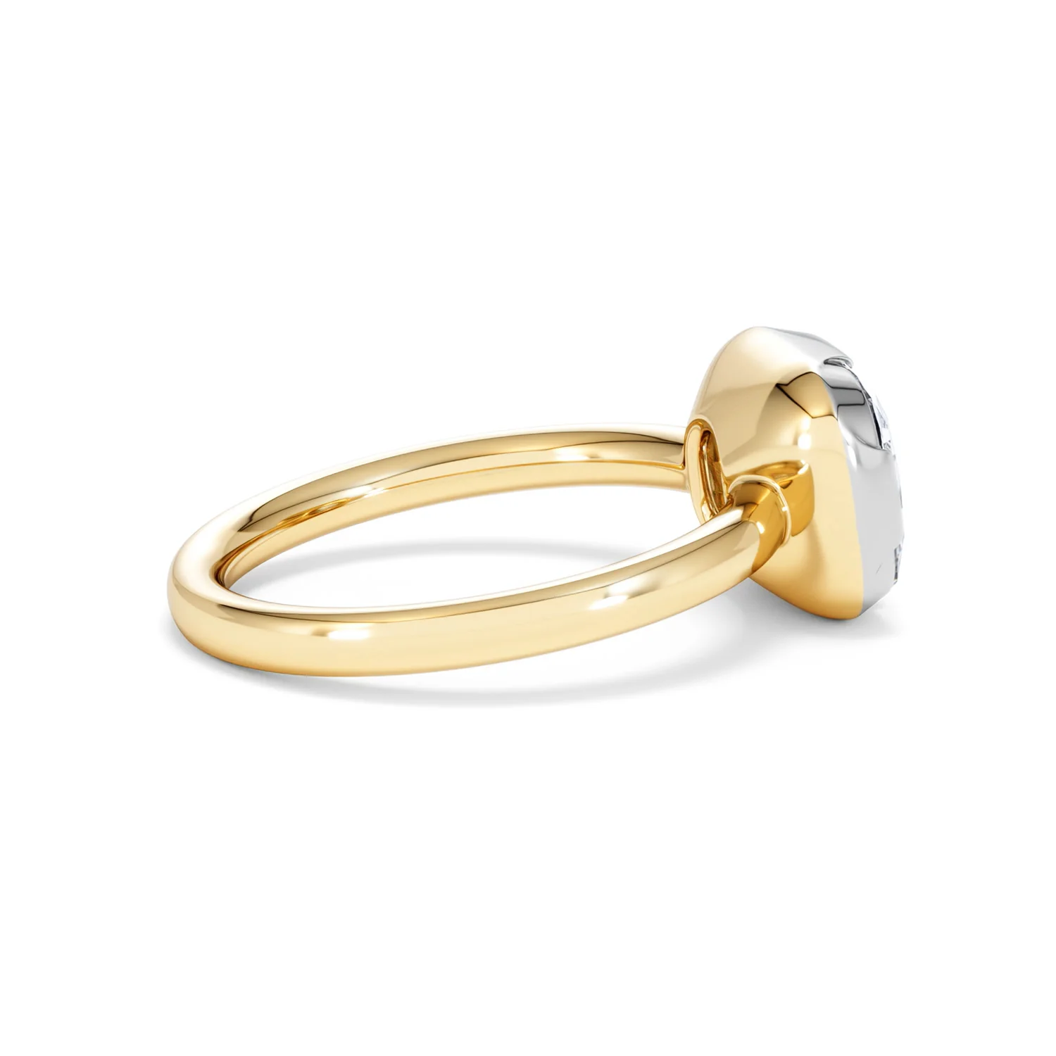 East West 3.00ct Elongated Cushion Cut Lab Diamond Solitaire Engagement Ring in 18K Yellow Gold - Image 30