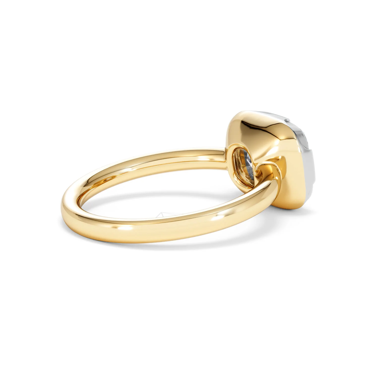 East West 3.00ct Elongated Cushion Cut Lab Diamond Solitaire Engagement Ring in 18K Yellow Gold - Image 34