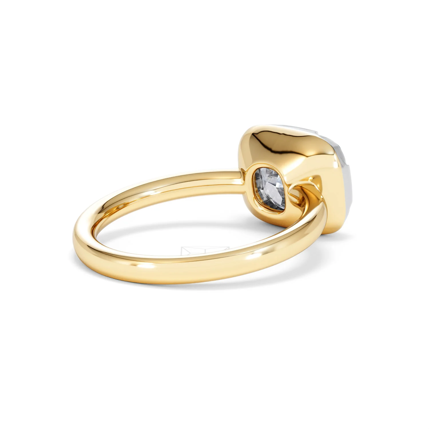 East West 3.00ct Elongated Cushion Cut Lab Diamond Solitaire Engagement Ring in 18K Yellow Gold - Image 37