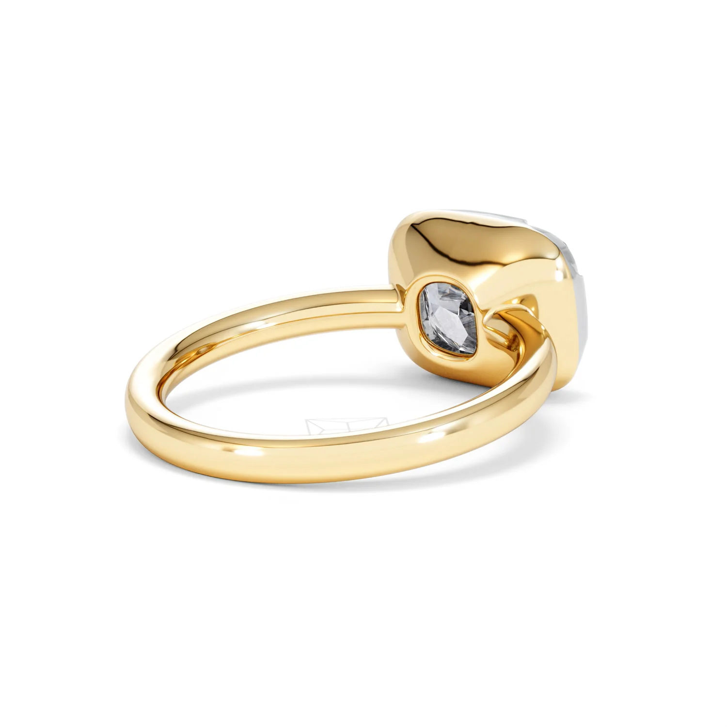 East West 3.00ct Elongated Cushion Cut Lab Diamond Solitaire Engagement Ring in 18K Yellow Gold - Image 38