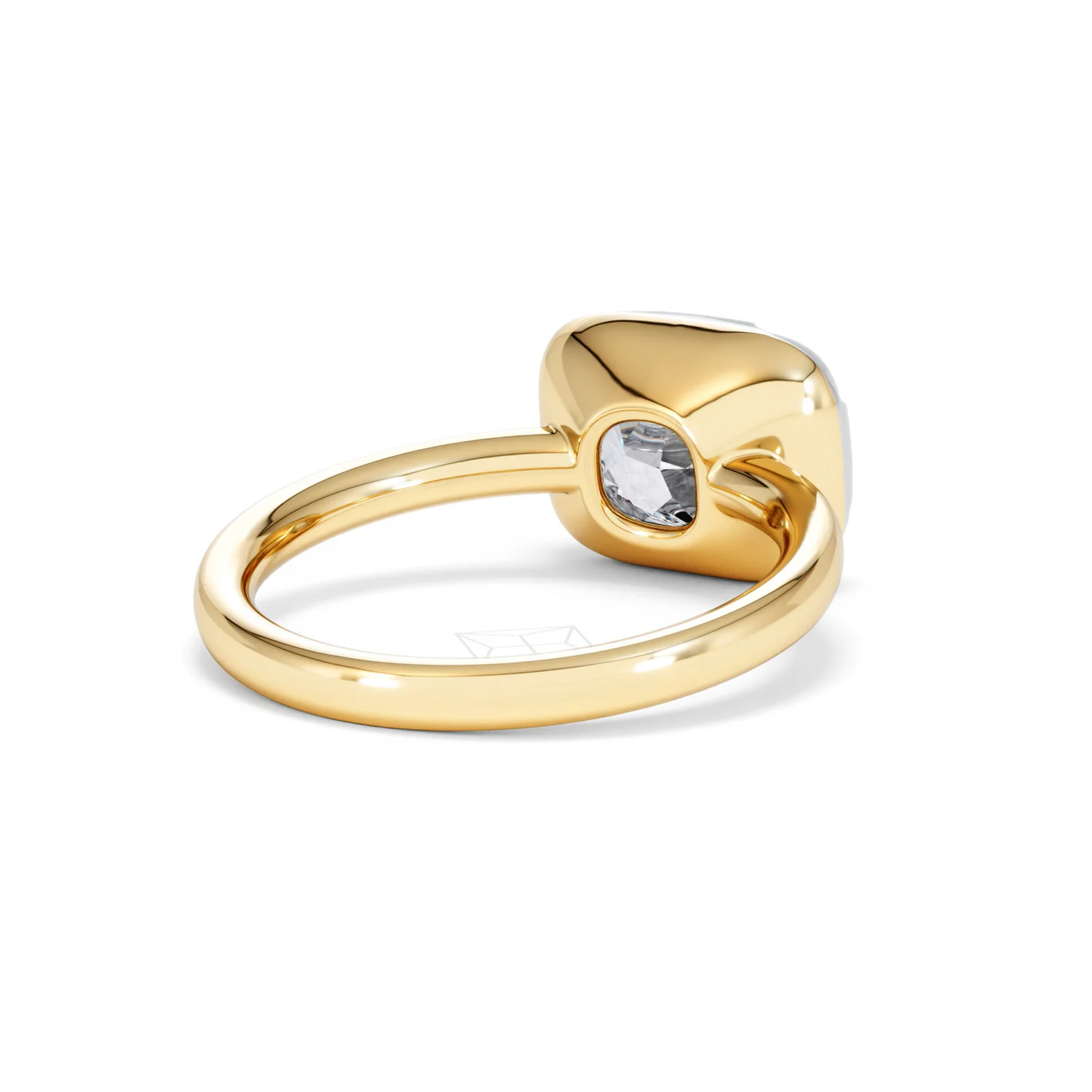 East West 3.00ct Elongated Cushion Cut Lab Diamond Solitaire Engagement Ring in 18K Yellow Gold - Image 40