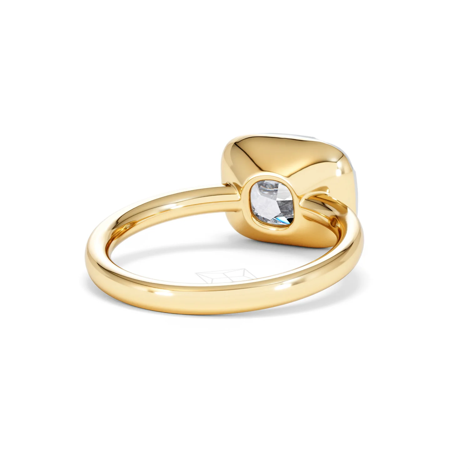 East West 3.00ct Elongated Cushion Cut Lab Diamond Solitaire Engagement Ring in 18K Yellow Gold - Image 41