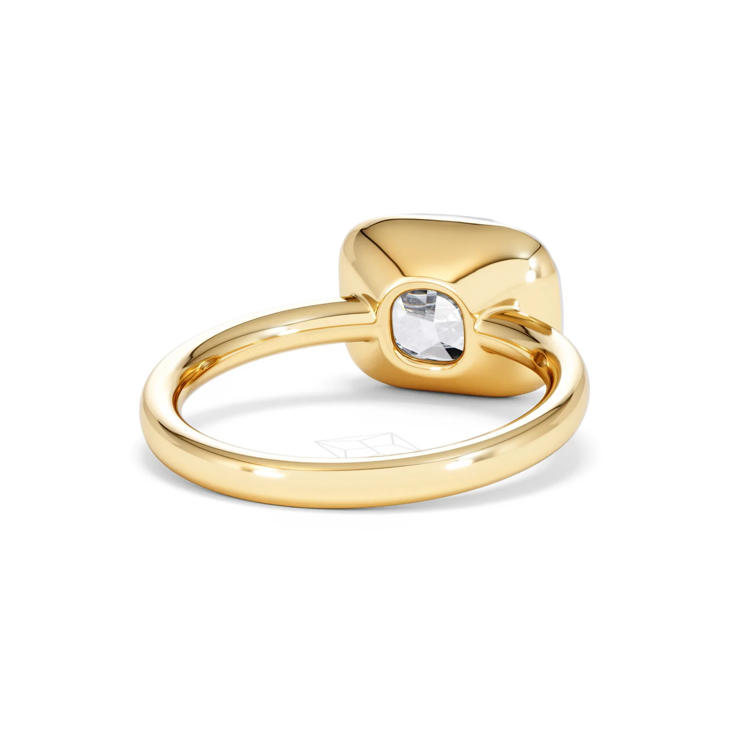 East West 3.00ct Elongated Cushion Cut Lab Diamond Solitaire Engagement Ring in 18K Yellow Gold - Image 42